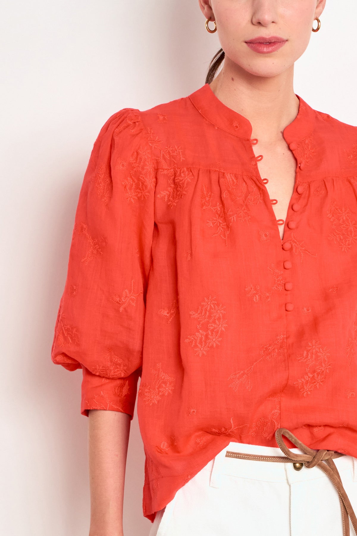 poise top - papaya|  zoe kratzmann| considered design