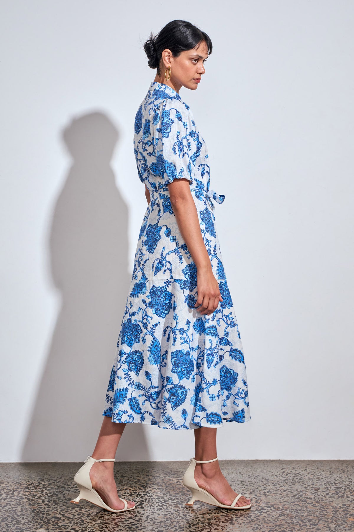 cascade dress - azure paisley