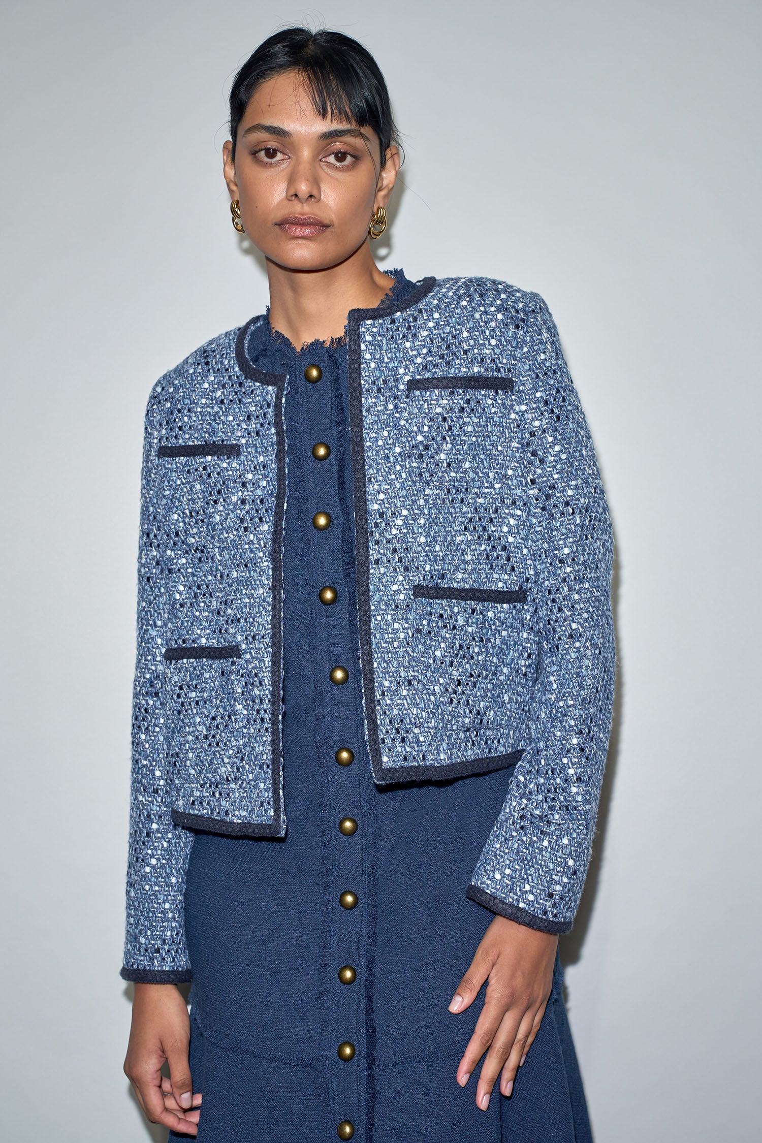 ground jacket - navy boucle|  zoe kratzmann| considered design
