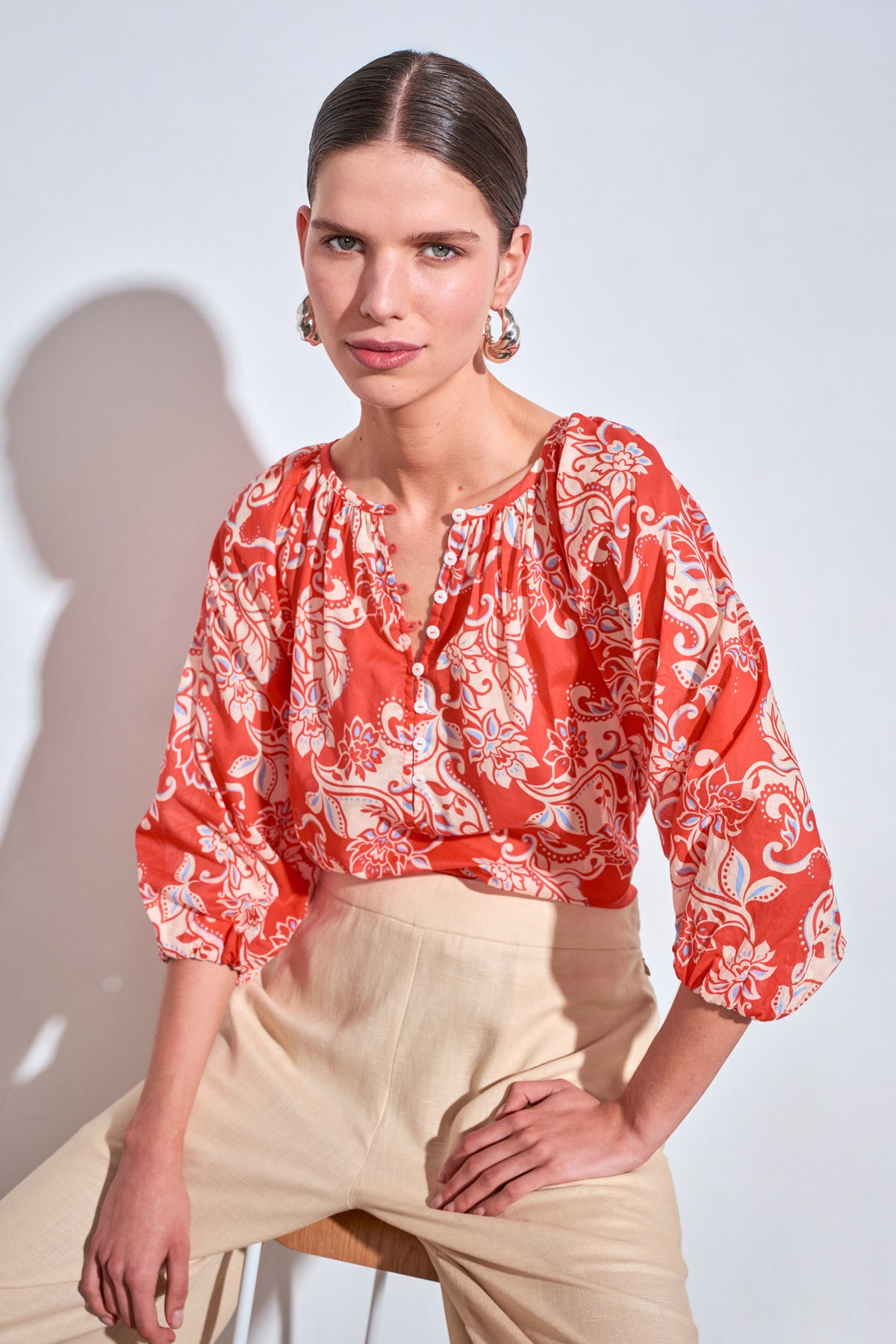 vow top - tangerine field|  zoe kratzmann| considered design