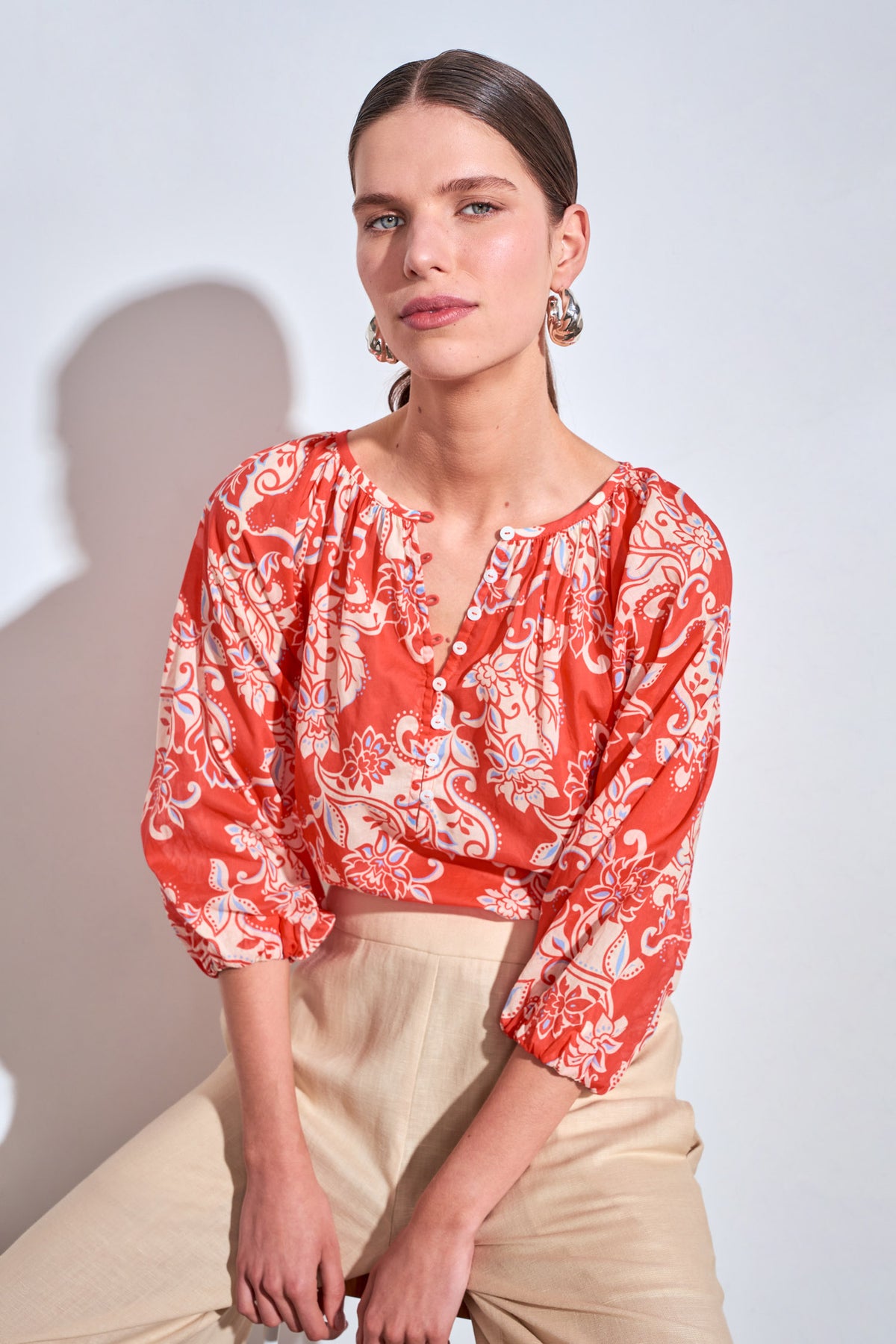 vow top - tangerine field|  zoe kratzmann| considered design