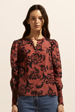 Beam top - Clay floral