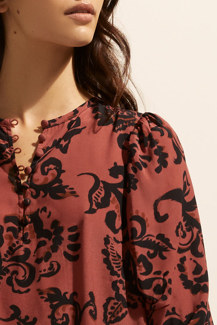 Beam top - Clay floral
