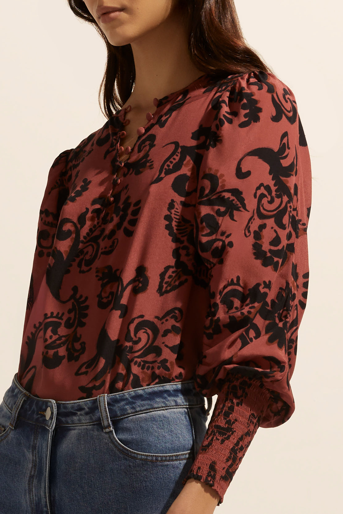 Beam top - Clay floral