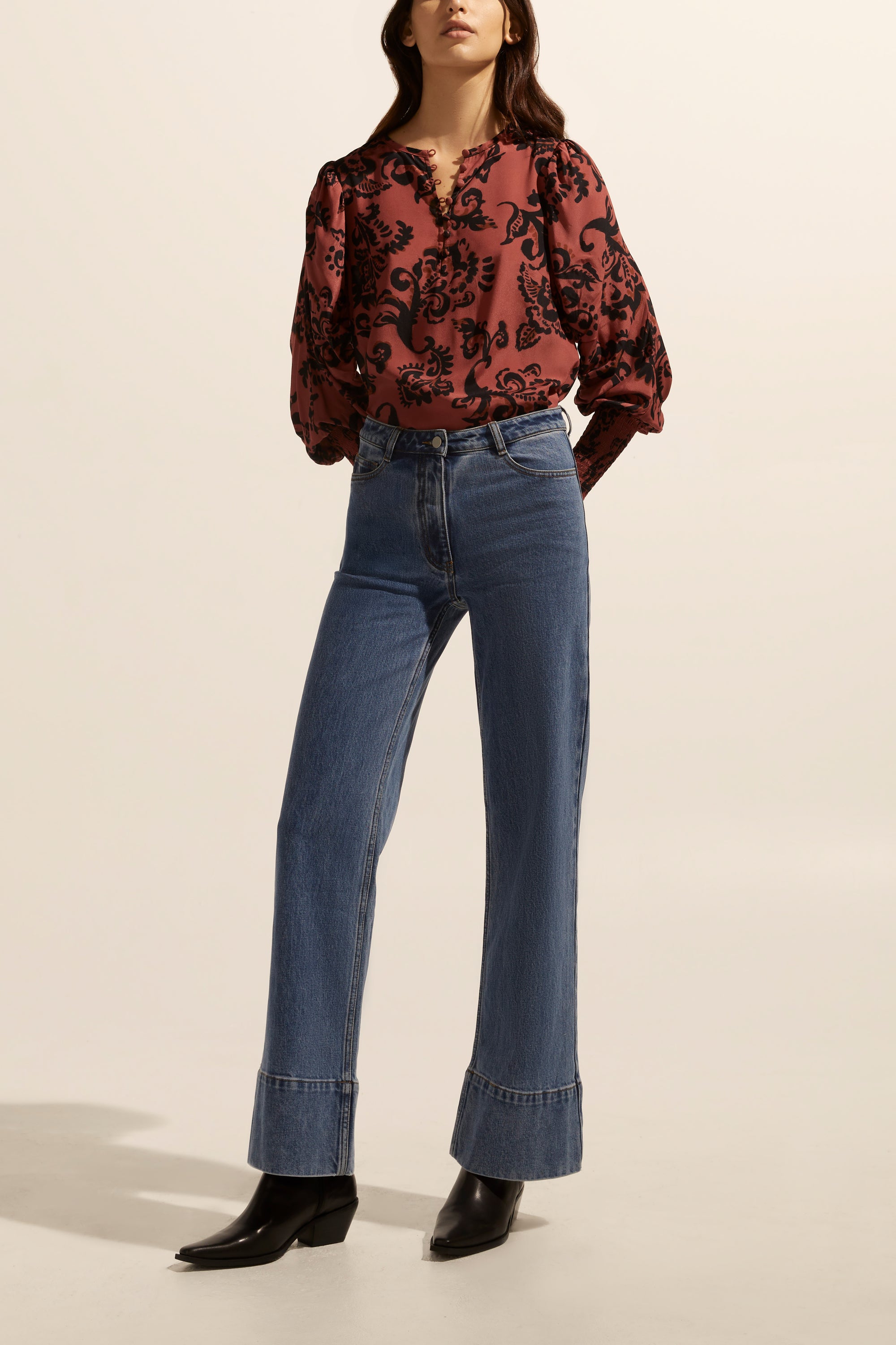 Beam top - Clay floral