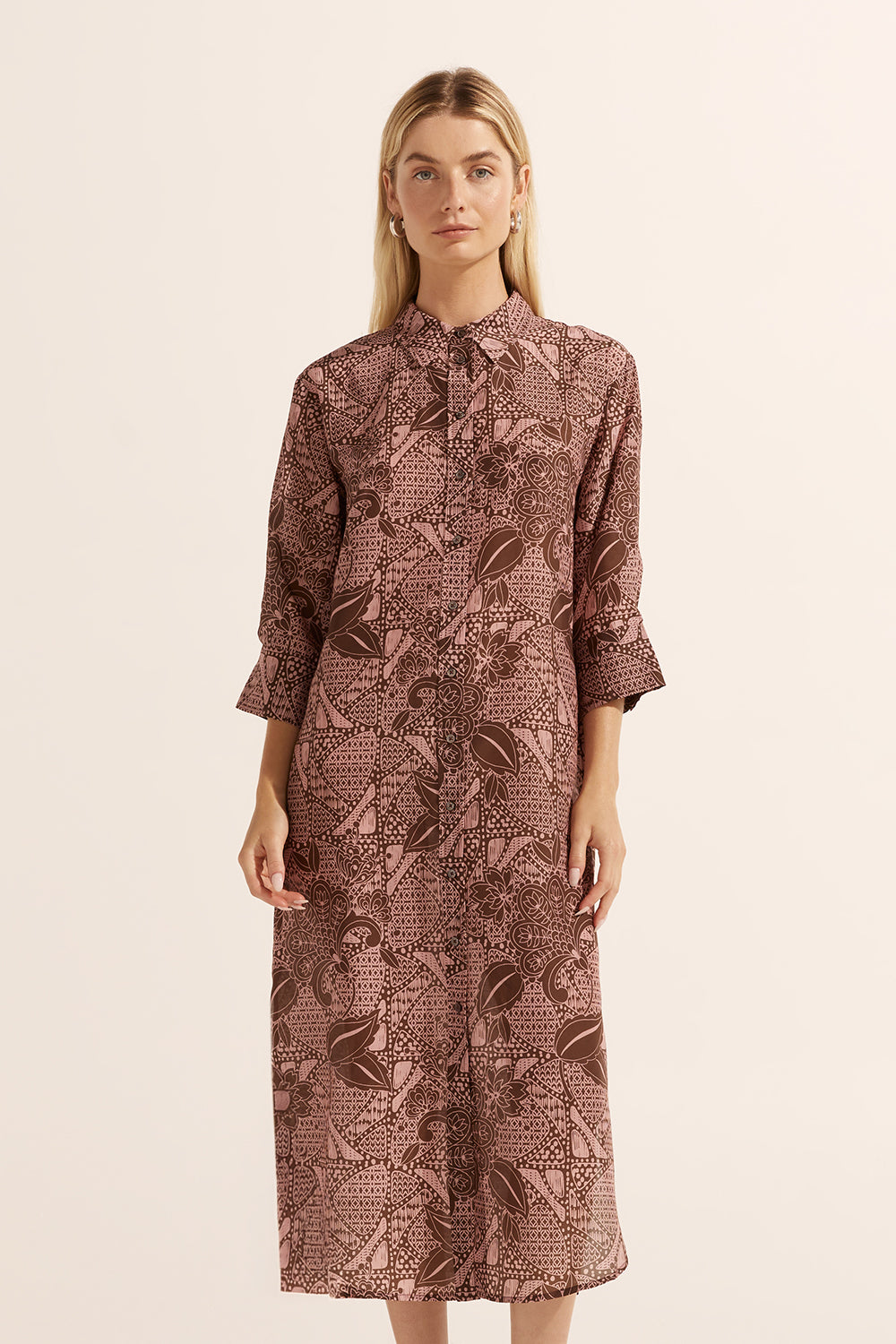 pinpoint dress - cacao batik