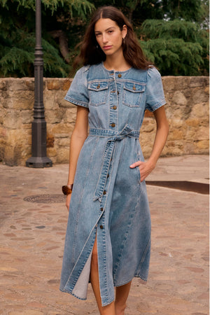 allude dress - mid denim|  zoe kratzmann| considered design