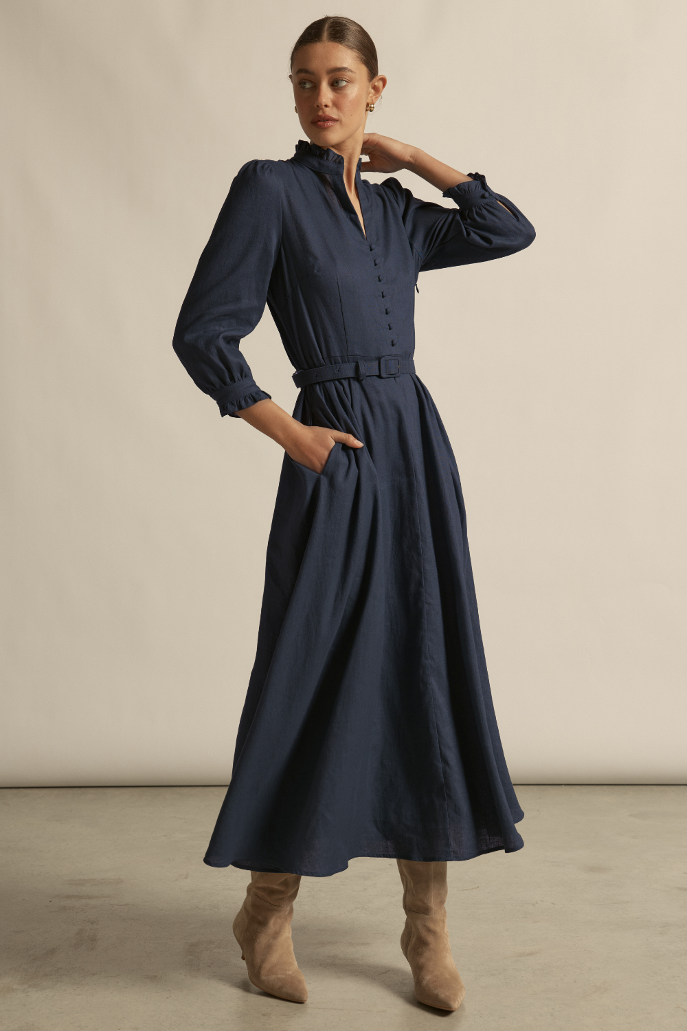 halo dress - navy|  zoe kratzmann| considered design