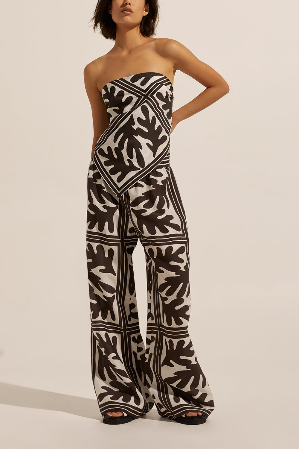 breeze pant - frond choc