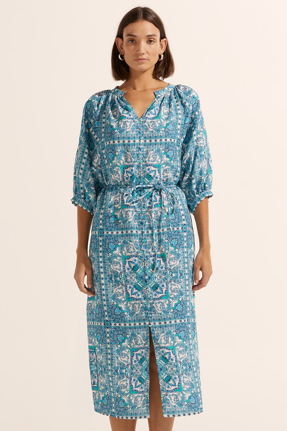 sojourn dress - sapphire tile