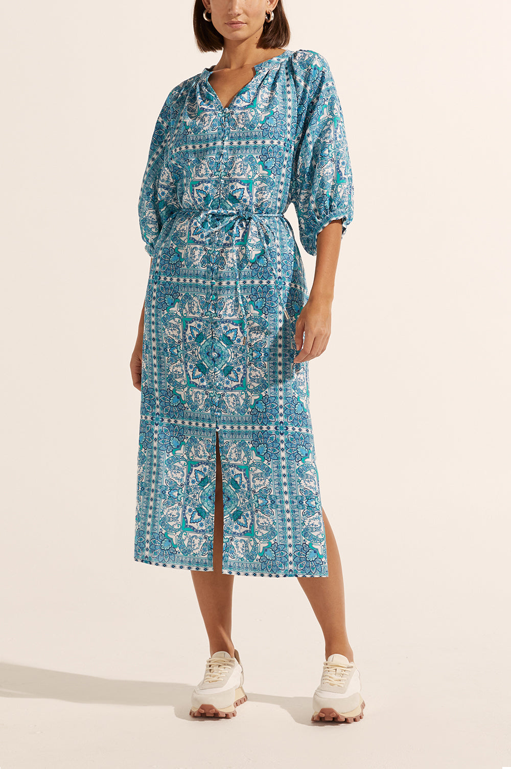 sojourn dress - sapphire tile