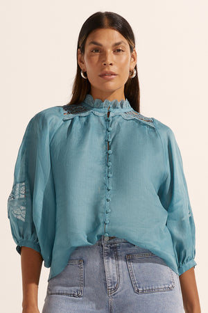 quell top - seablue
