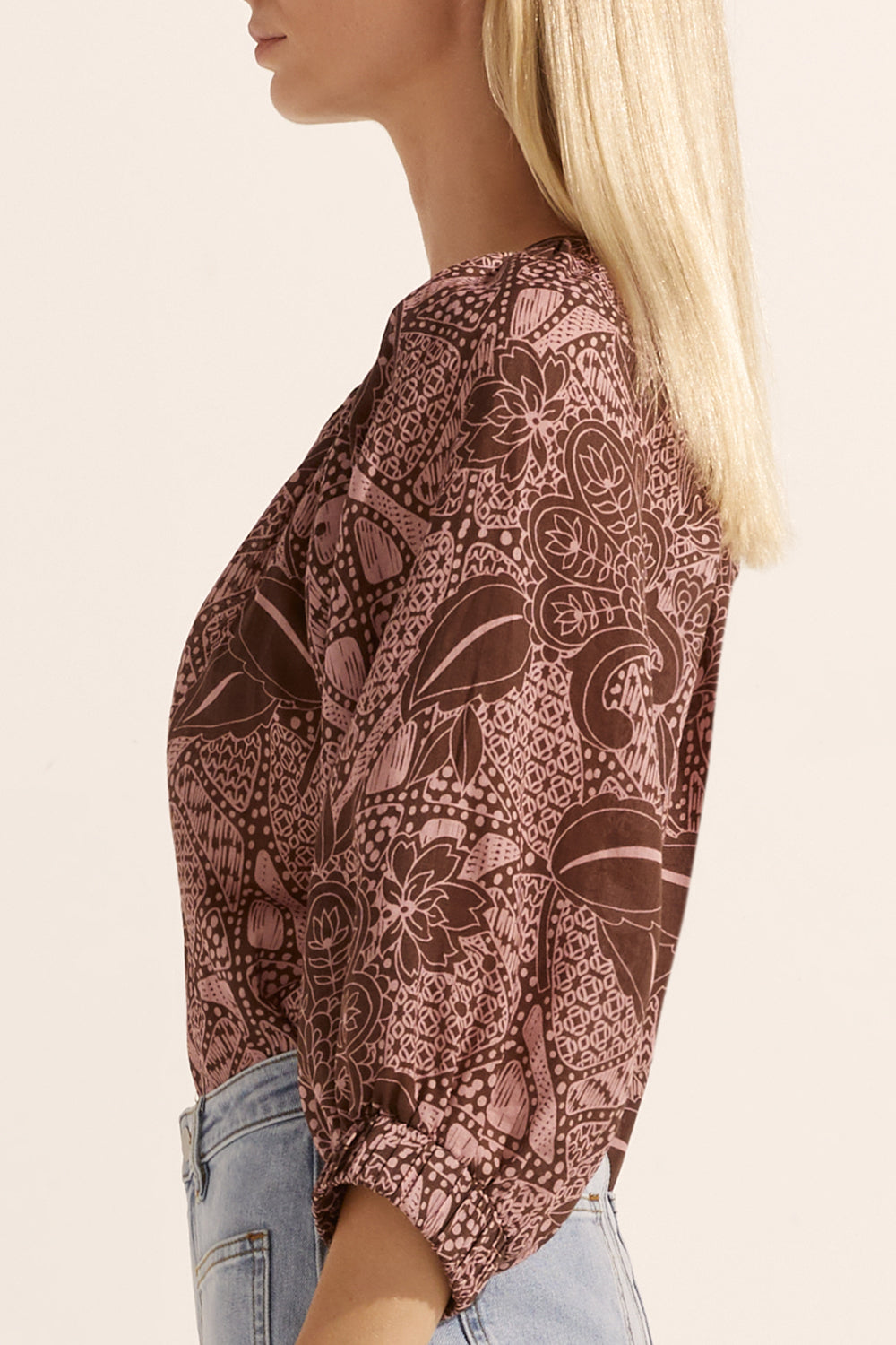 imbue top - cacao batik