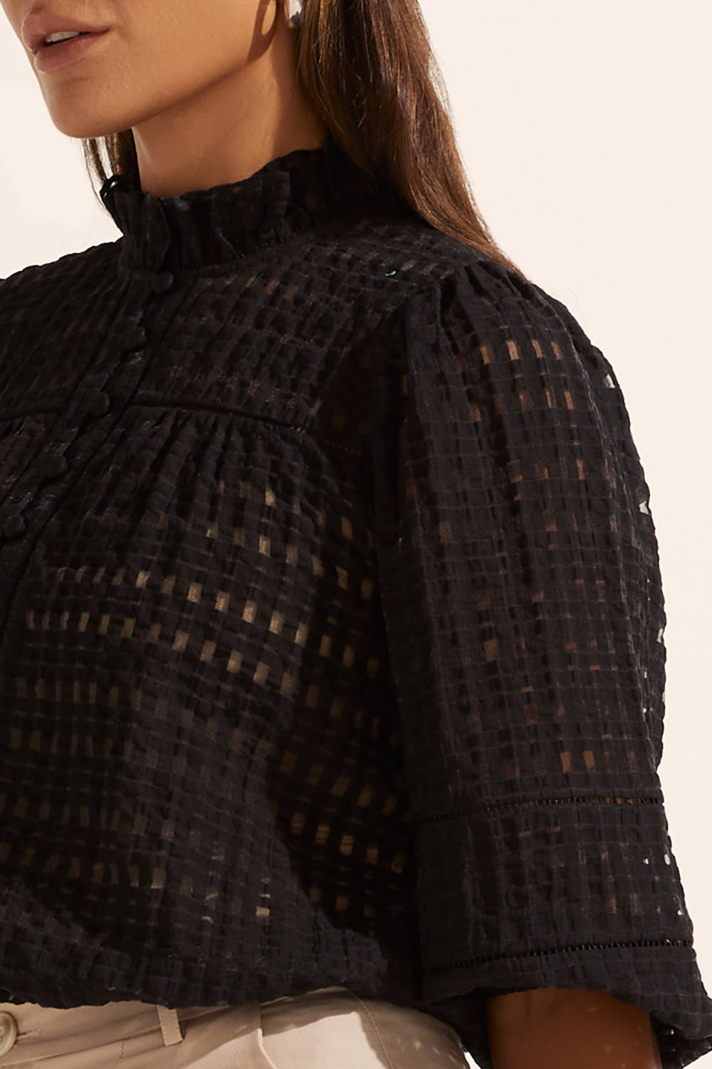 wayfarer top - black window