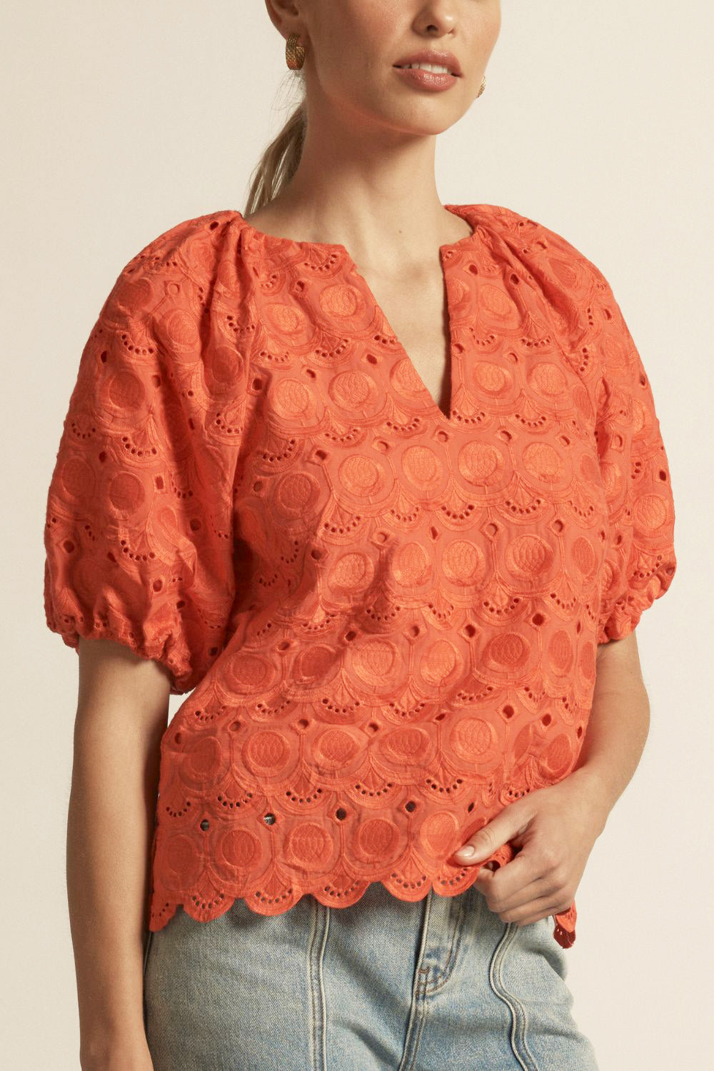 Rouse Top - persimmon|  zoe kratzmann| considered design