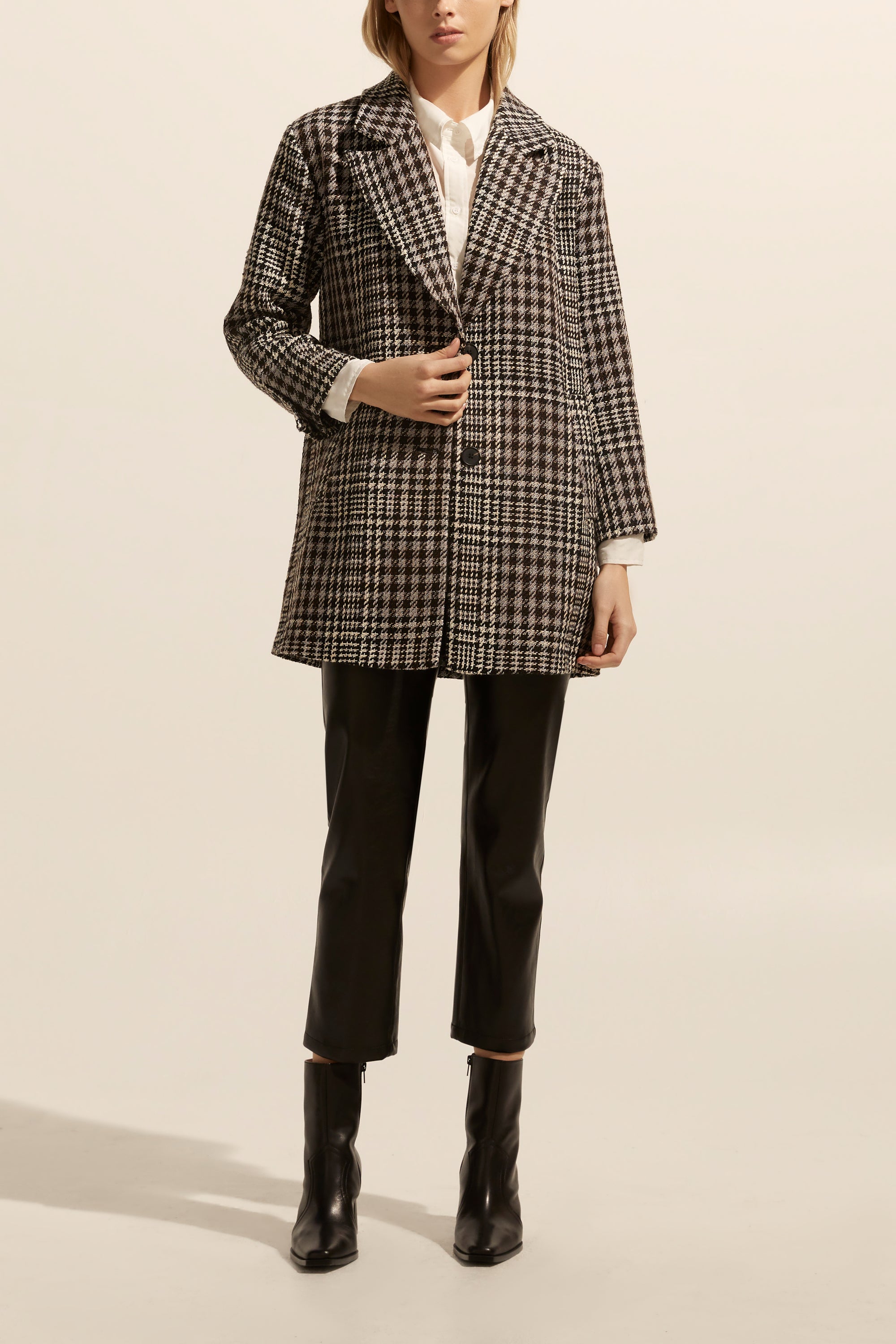 Alight coat - Check Bouclé