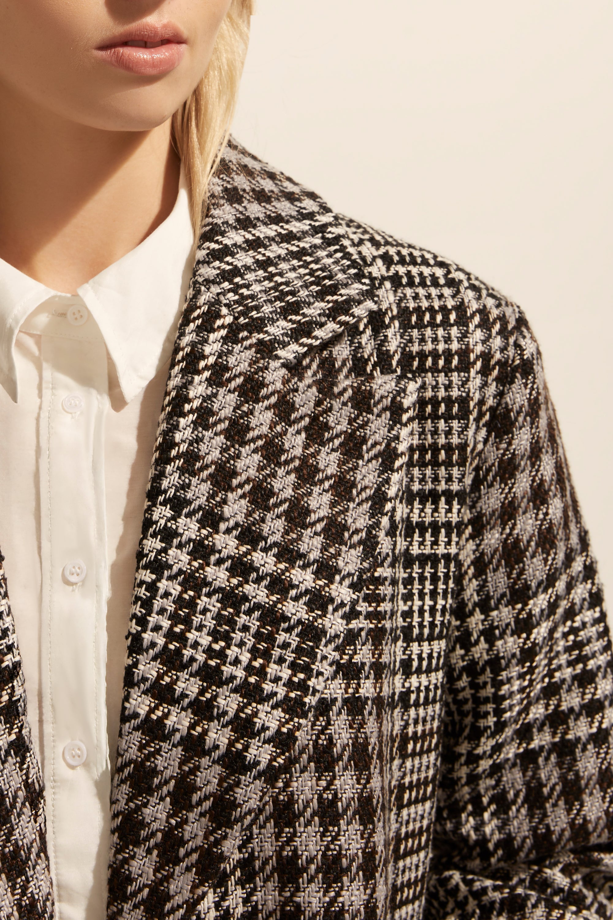 Alight coat - Check Bouclé
