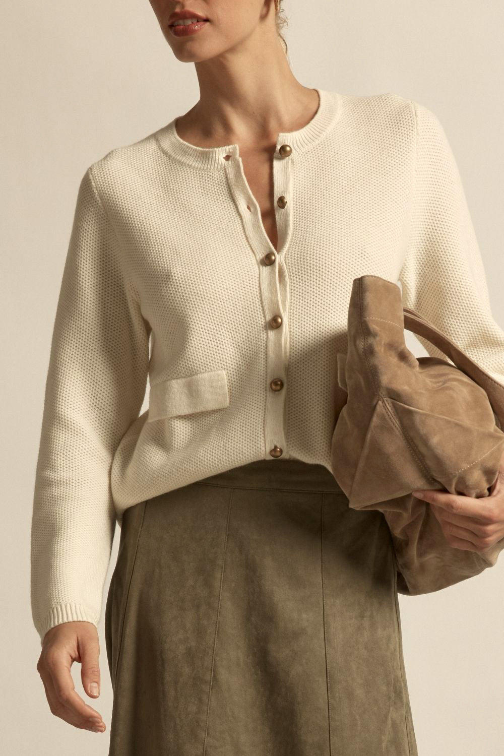 camber knit - Alabaster