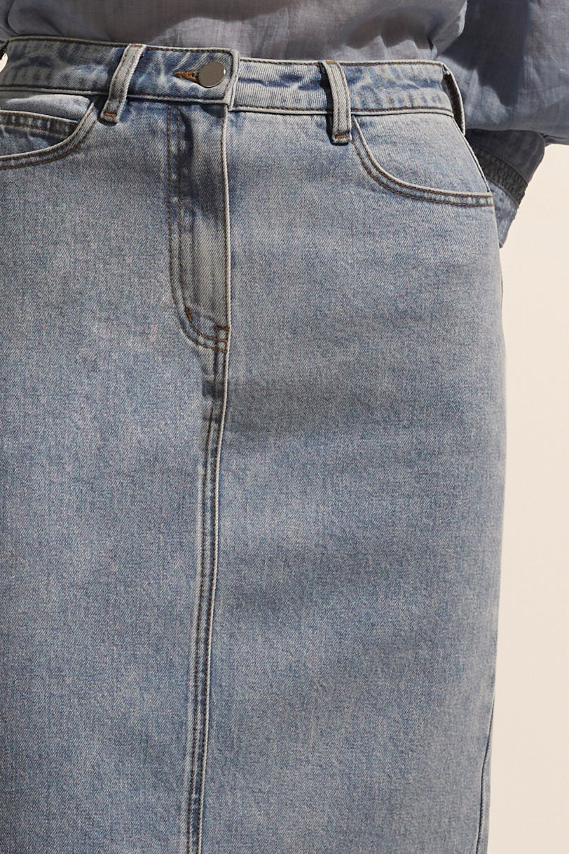 accord skirt - washed denim