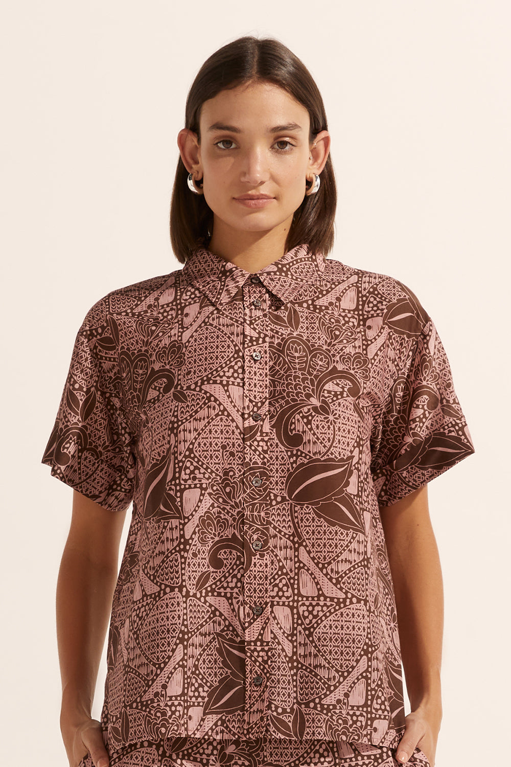 jaunt top - cacao batik