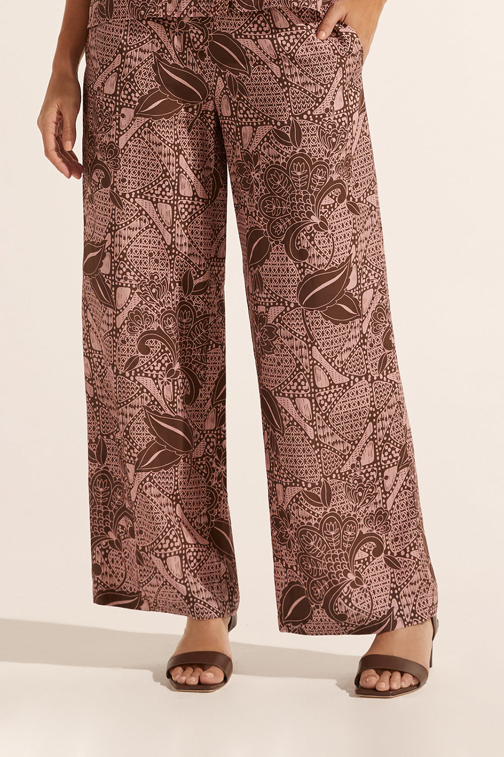 breeze pant - cacao batik