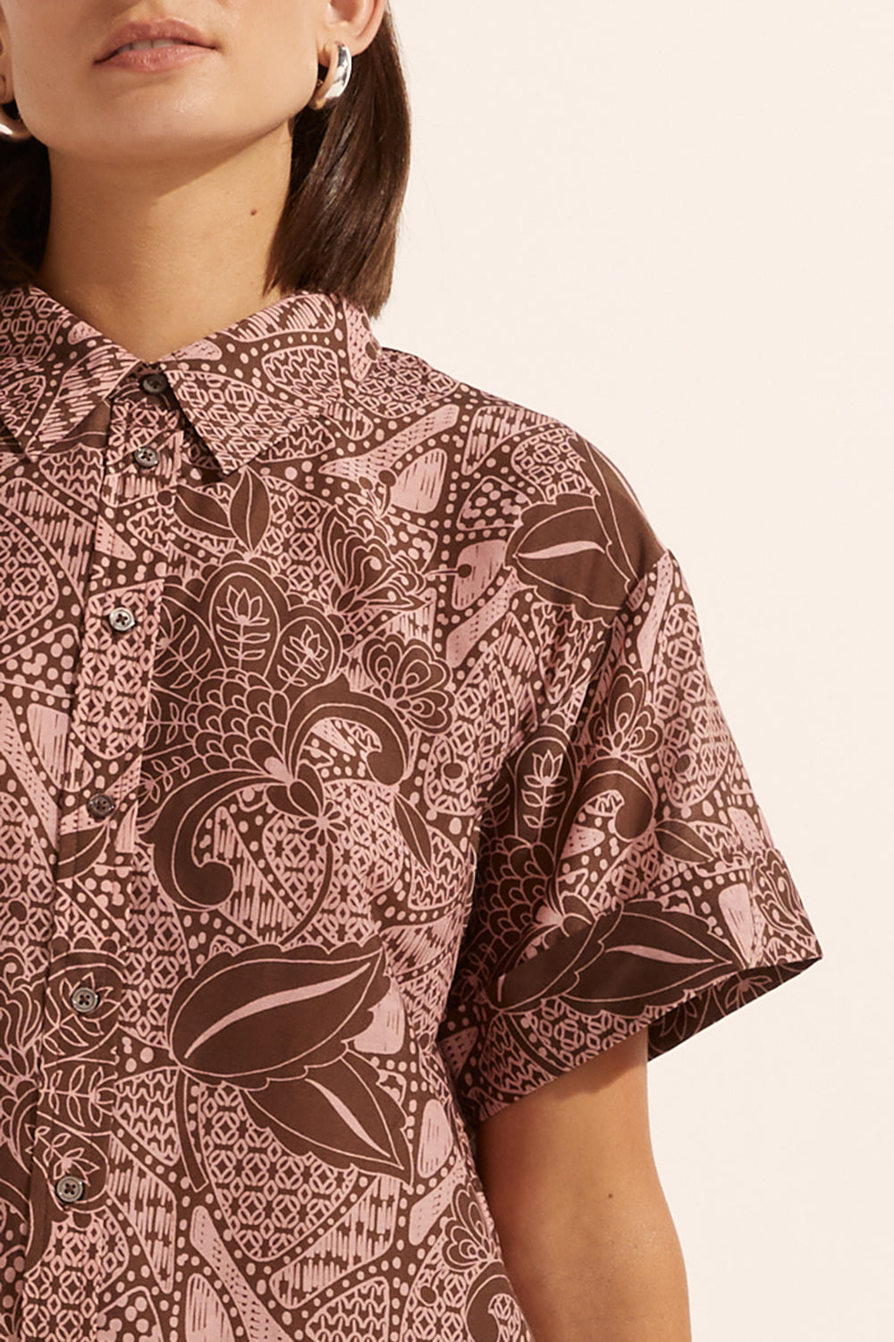 jaunt top - cacao batik