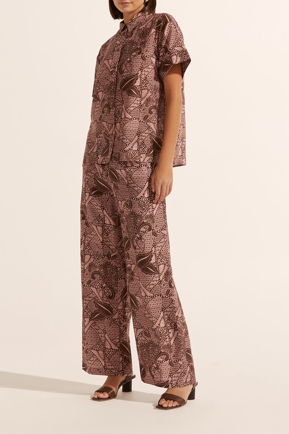 breeze pant - cacao batik