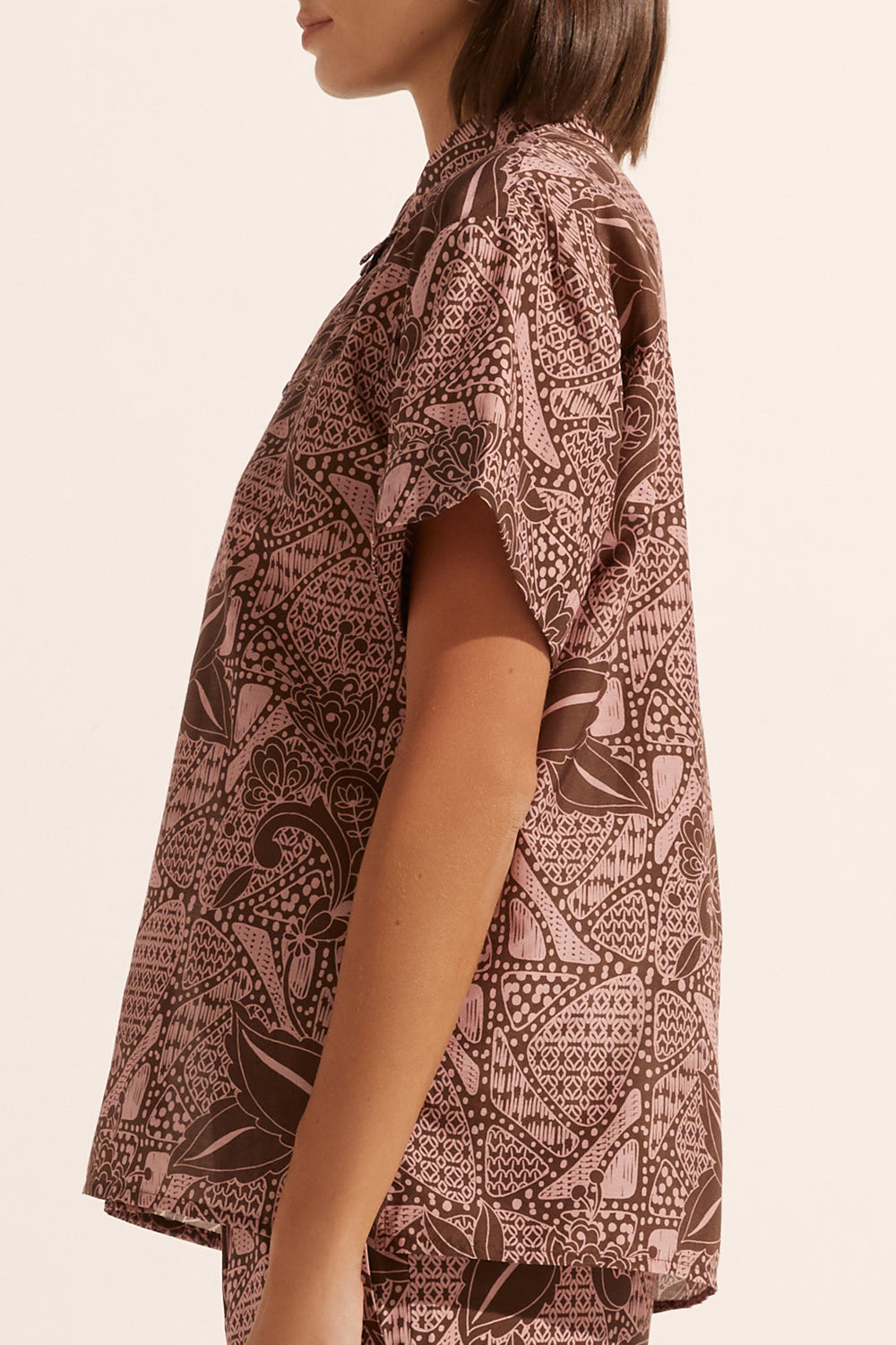 jaunt top - cacao batik
