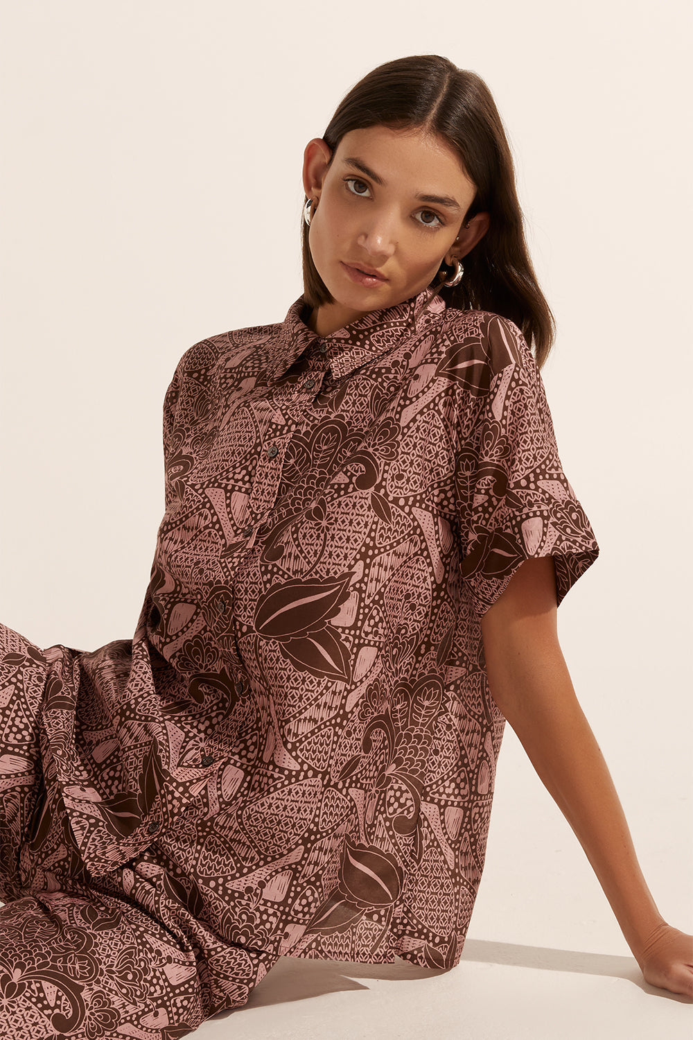 jaunt top - cacao batik