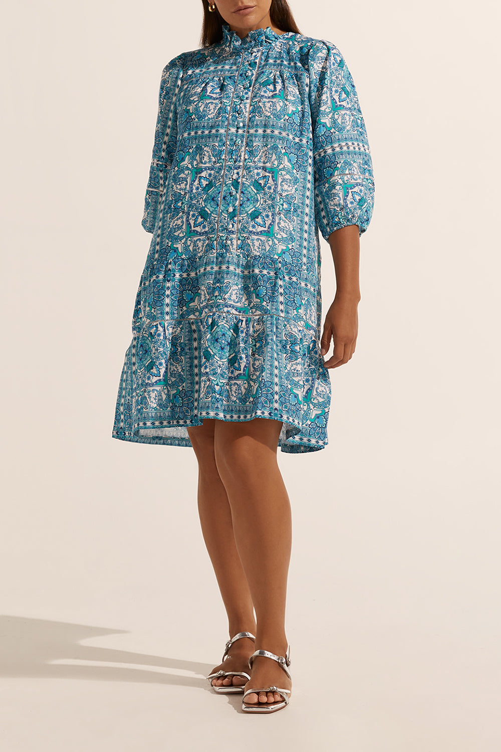 beacon dress - sapphire tile