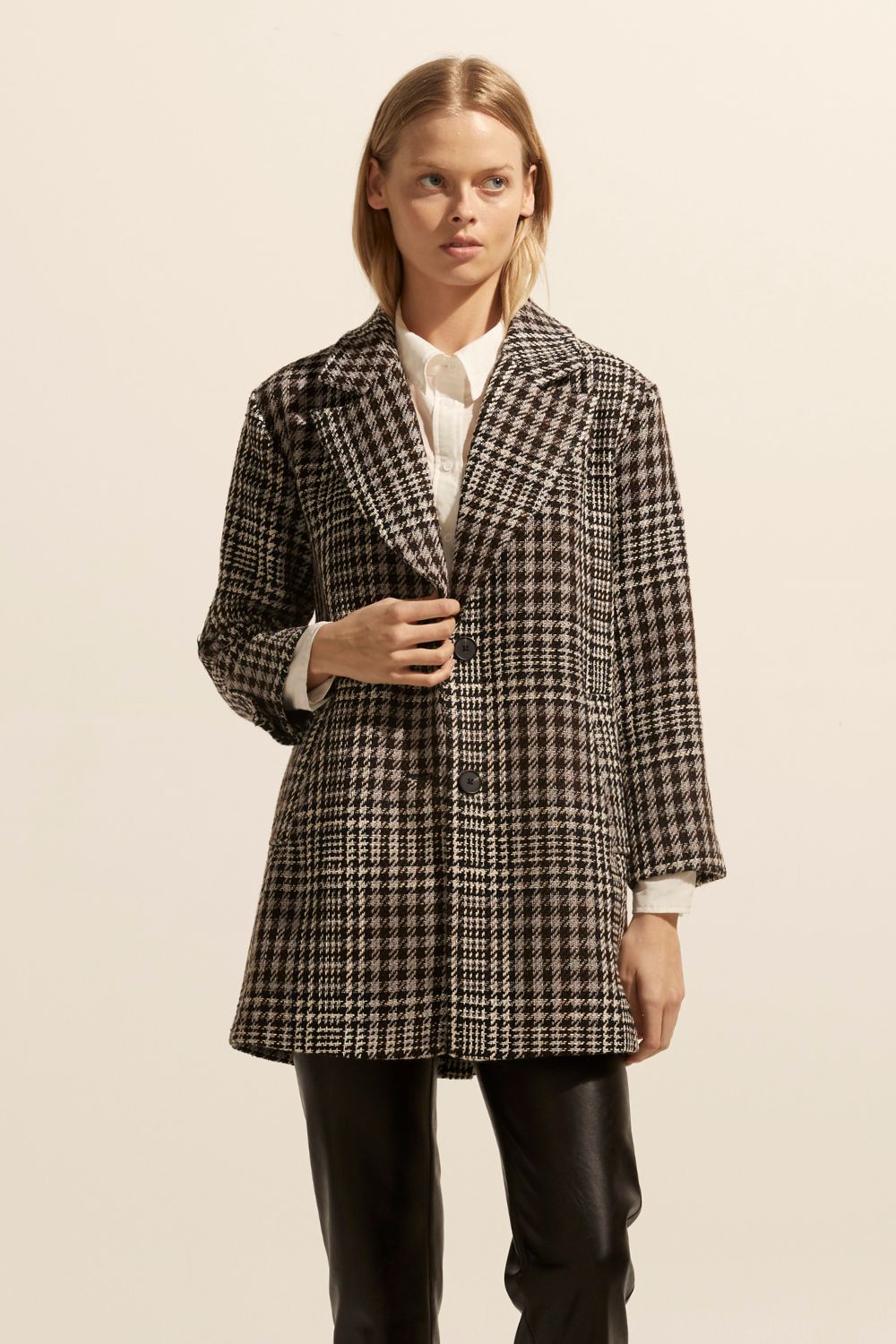 Alight coat - Check Bouclé