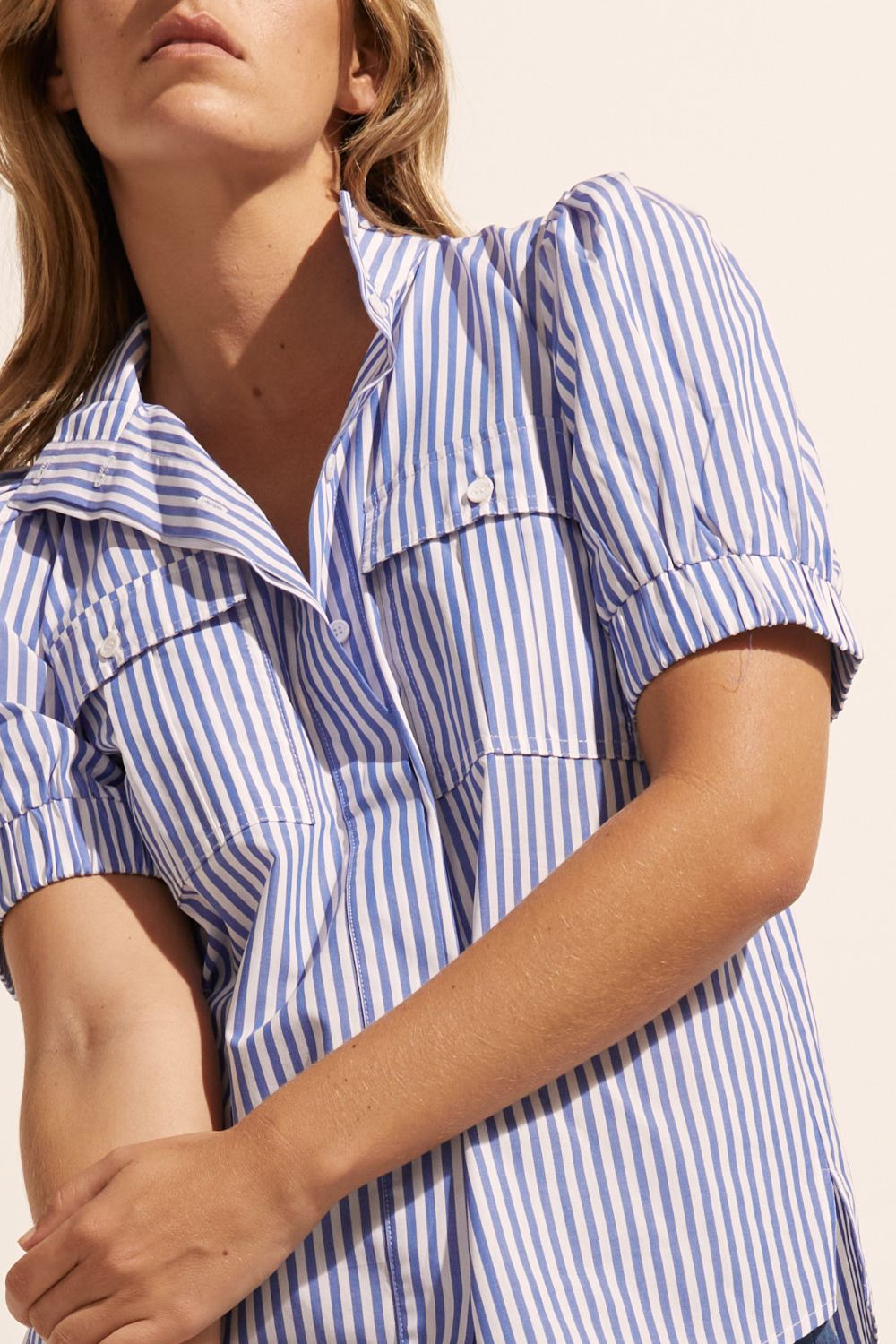 Allot Top - cobalt stripe