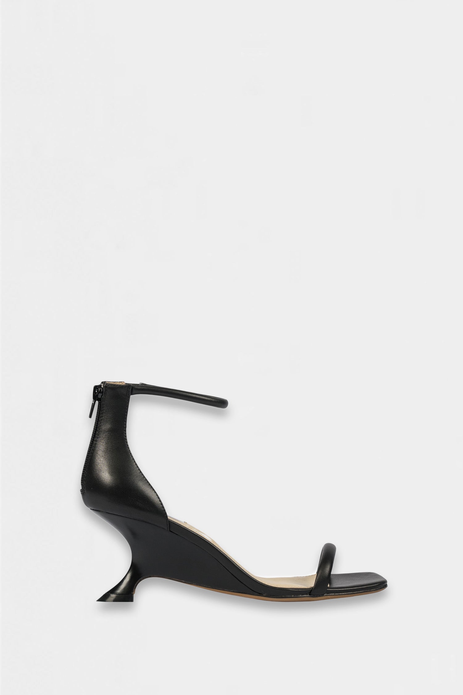 serene heel - black leather