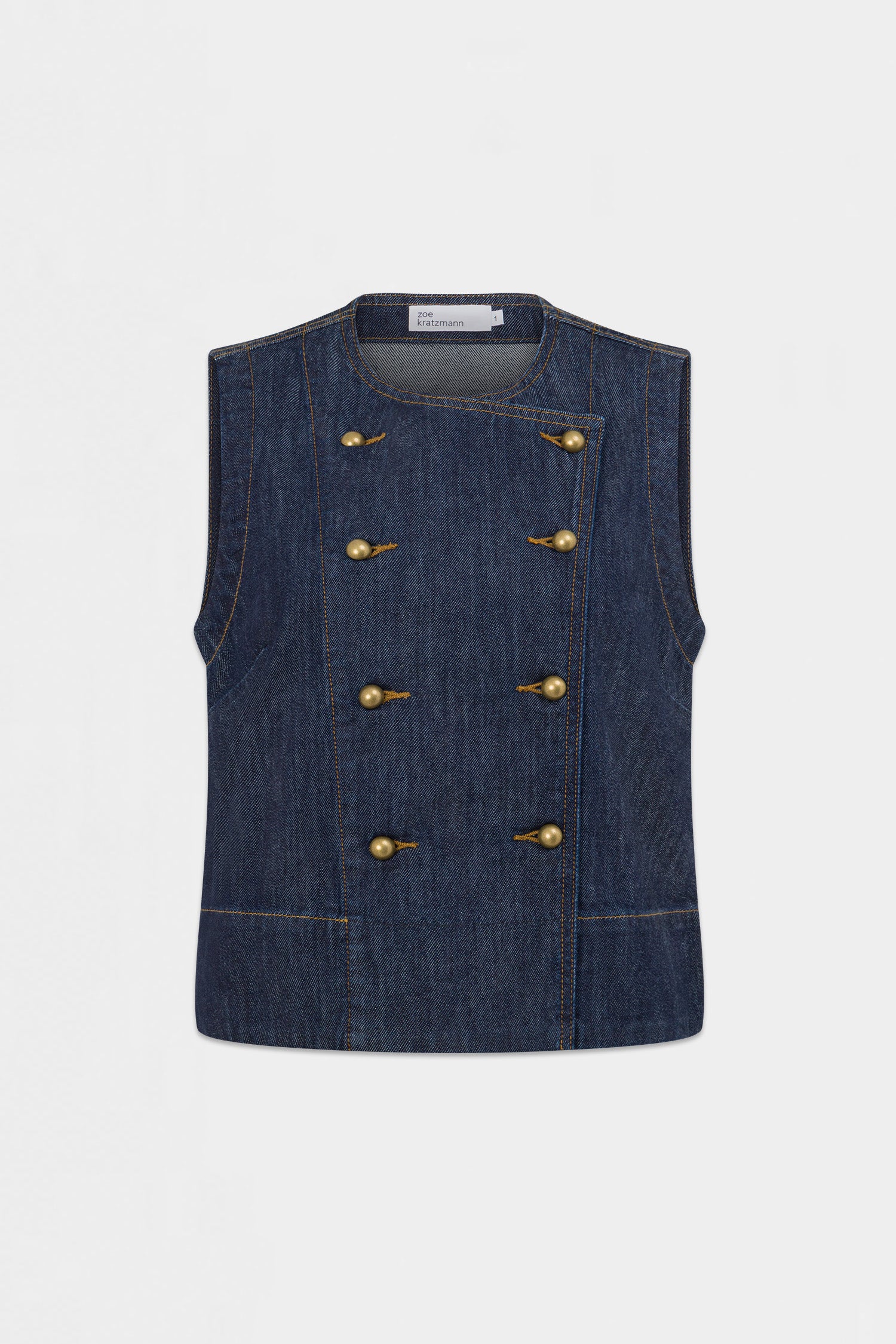 charge vest - dark denim|  zoe kratzmann| considered design