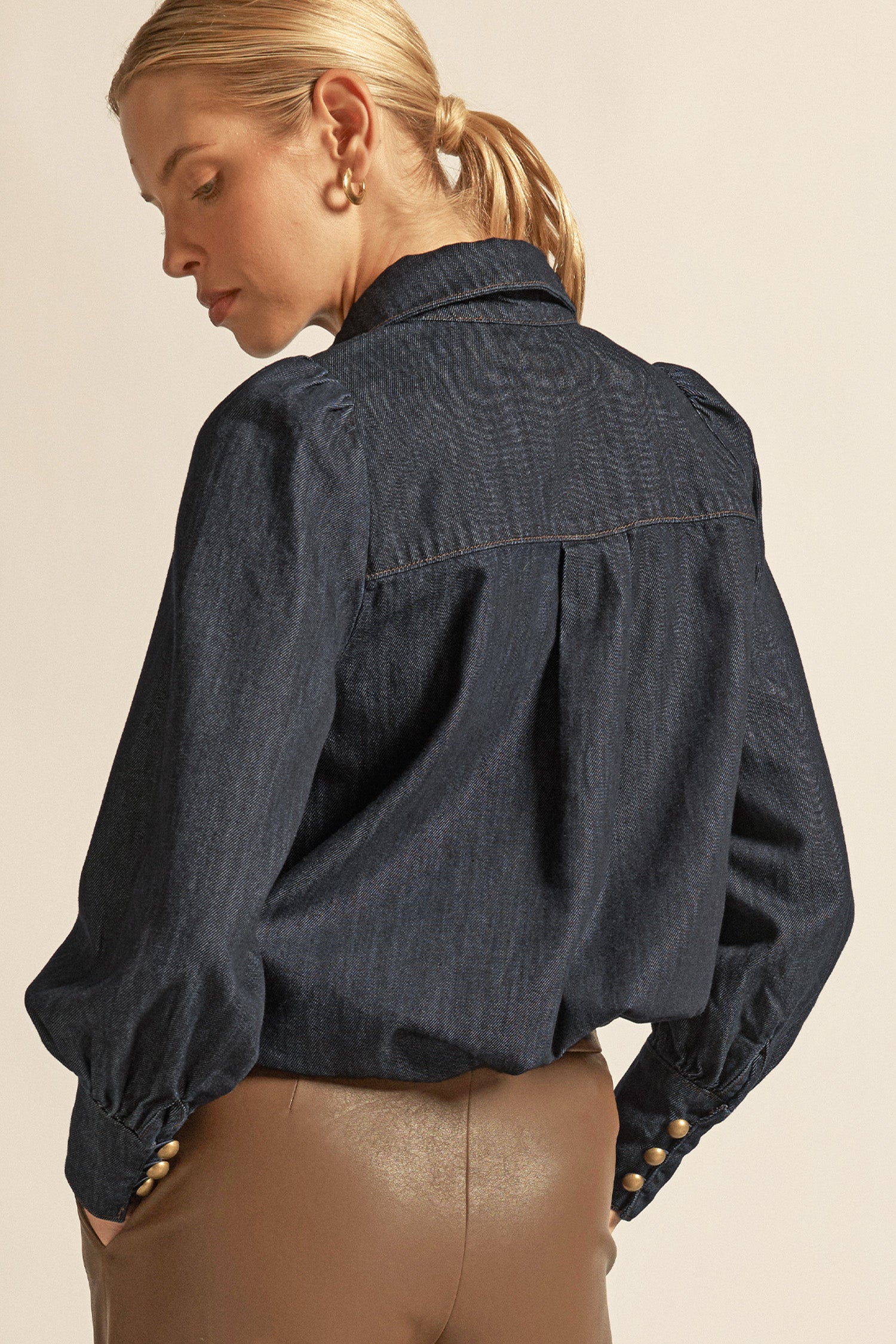 resonate top - dark denim|  zoe kratzmann| considered design