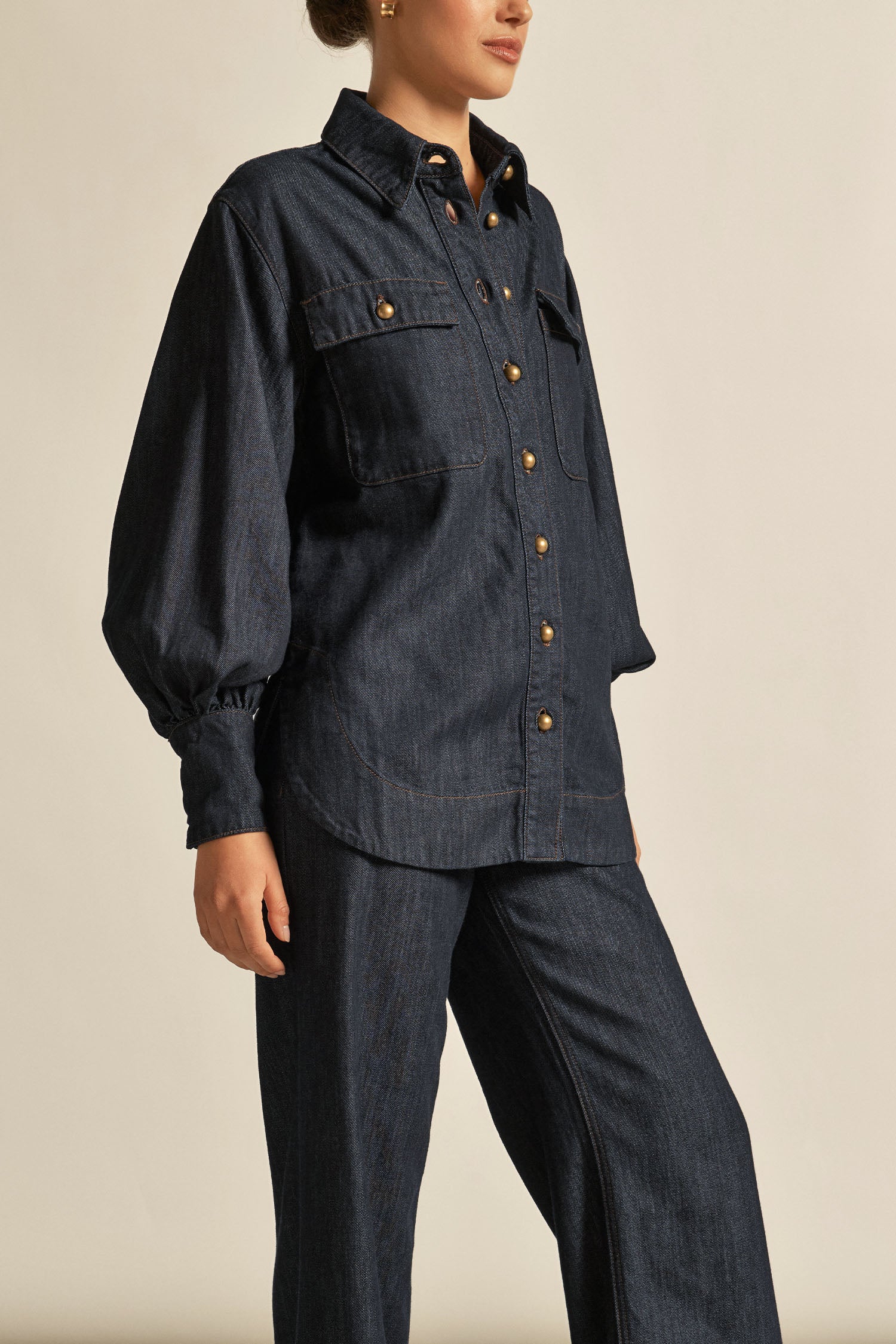 crest top - dark denim|  zoe kratzmann| considered design