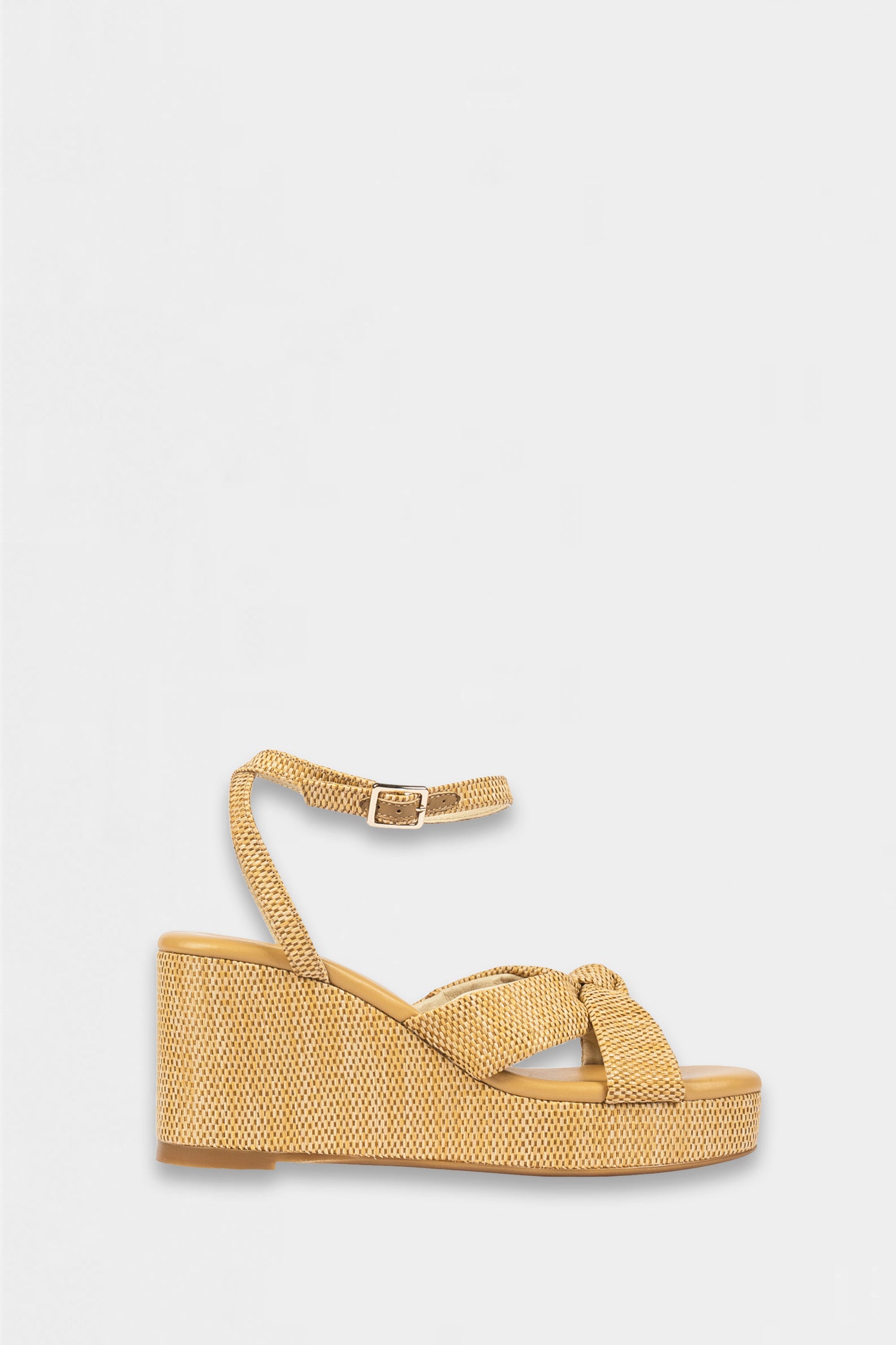 inclination wedge  - cinnamon raffia
