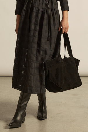 suede shoulder bag - black suede|  zoe kratzmann| considered design