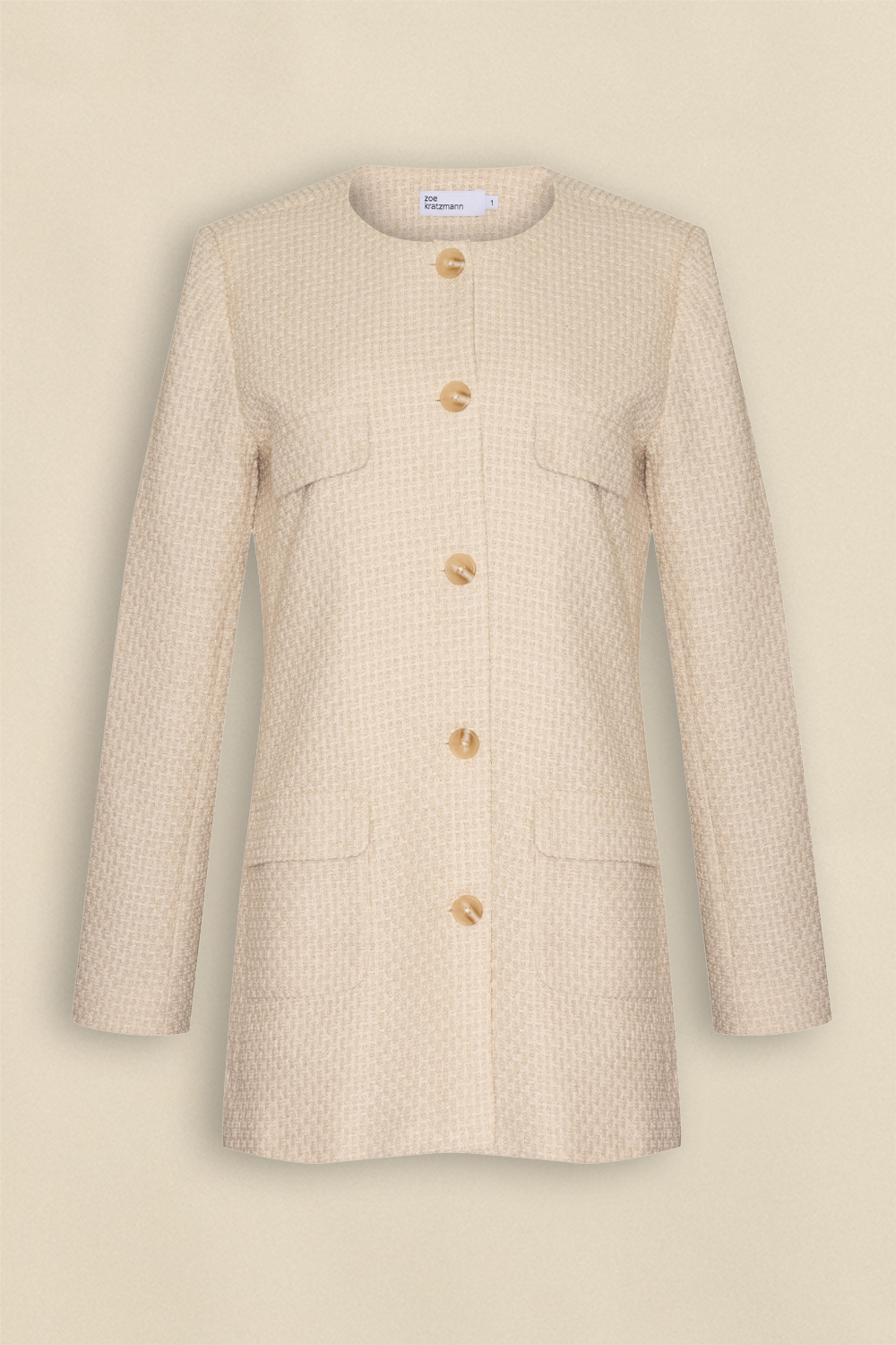 portal coat - ecru boucle