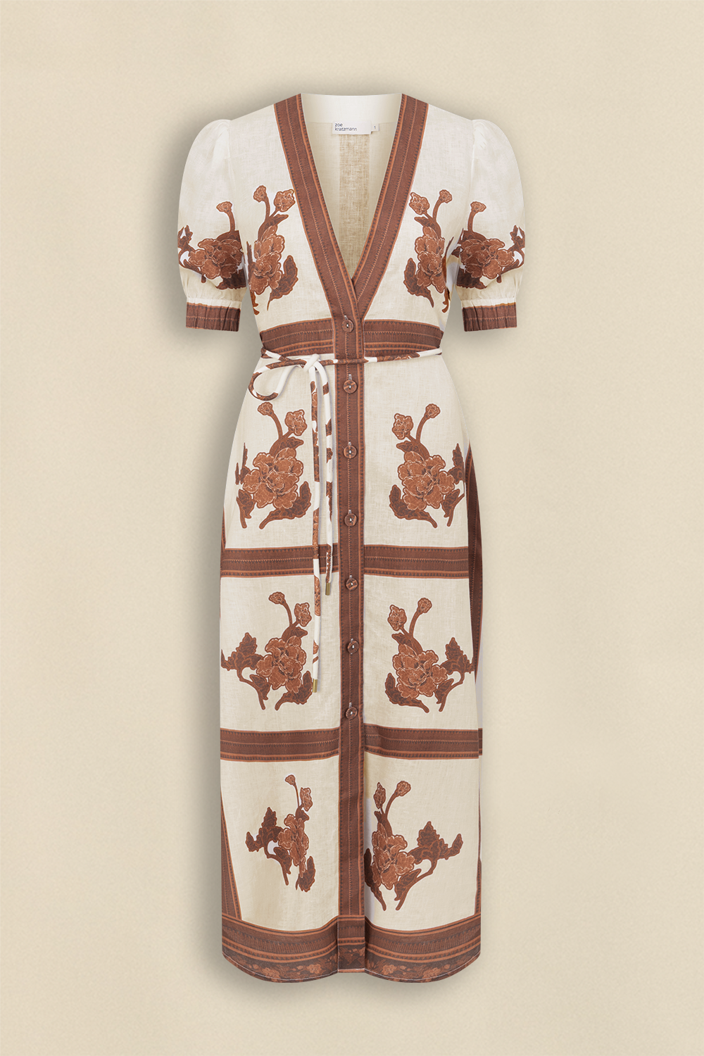 portrait dress - coffee collage|  zoe kratzmann| considered design
