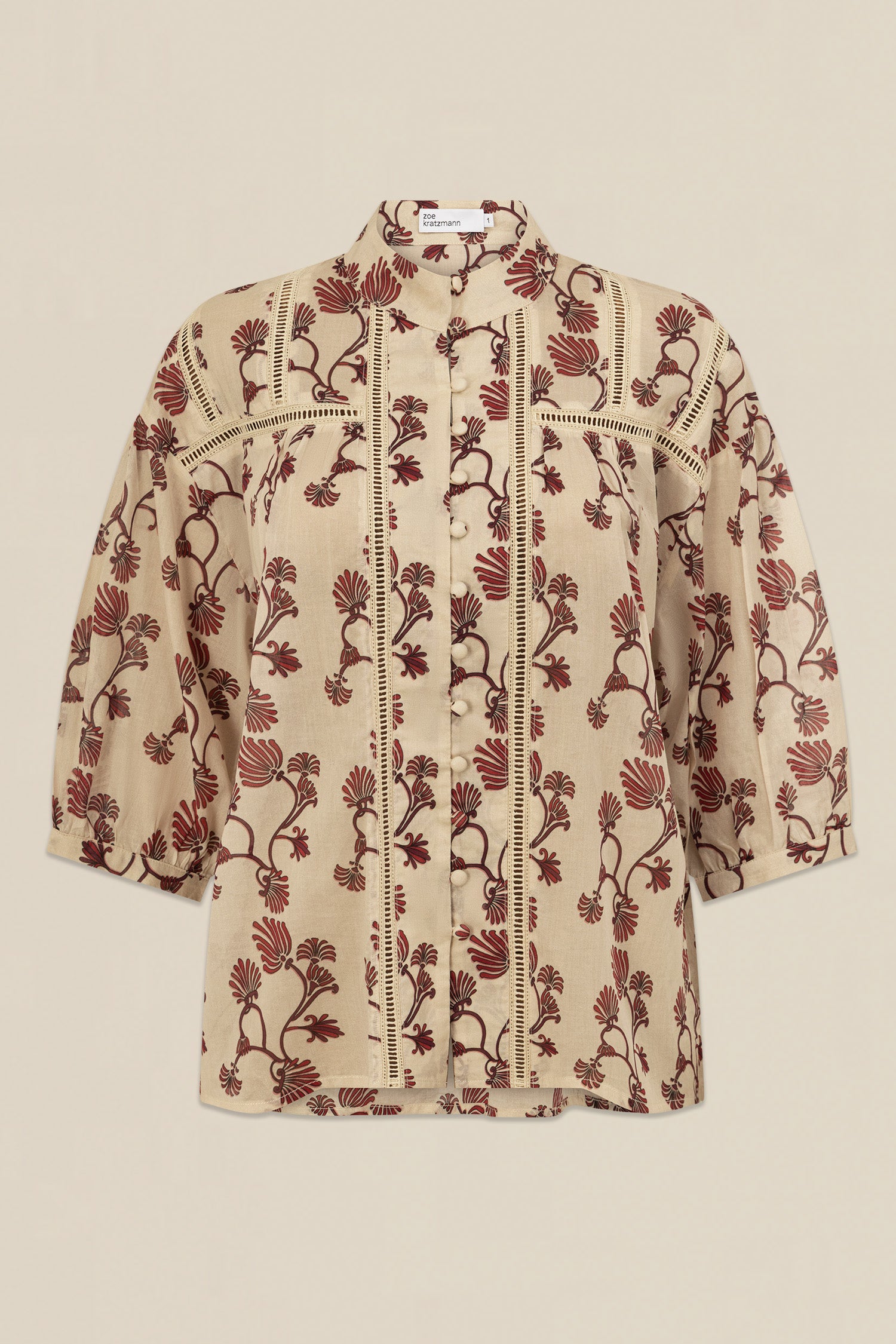 Daydream top - cream berry nouveau|  zoe kratzmann| considered design