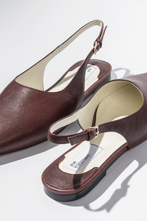 settle sling back - currant leather