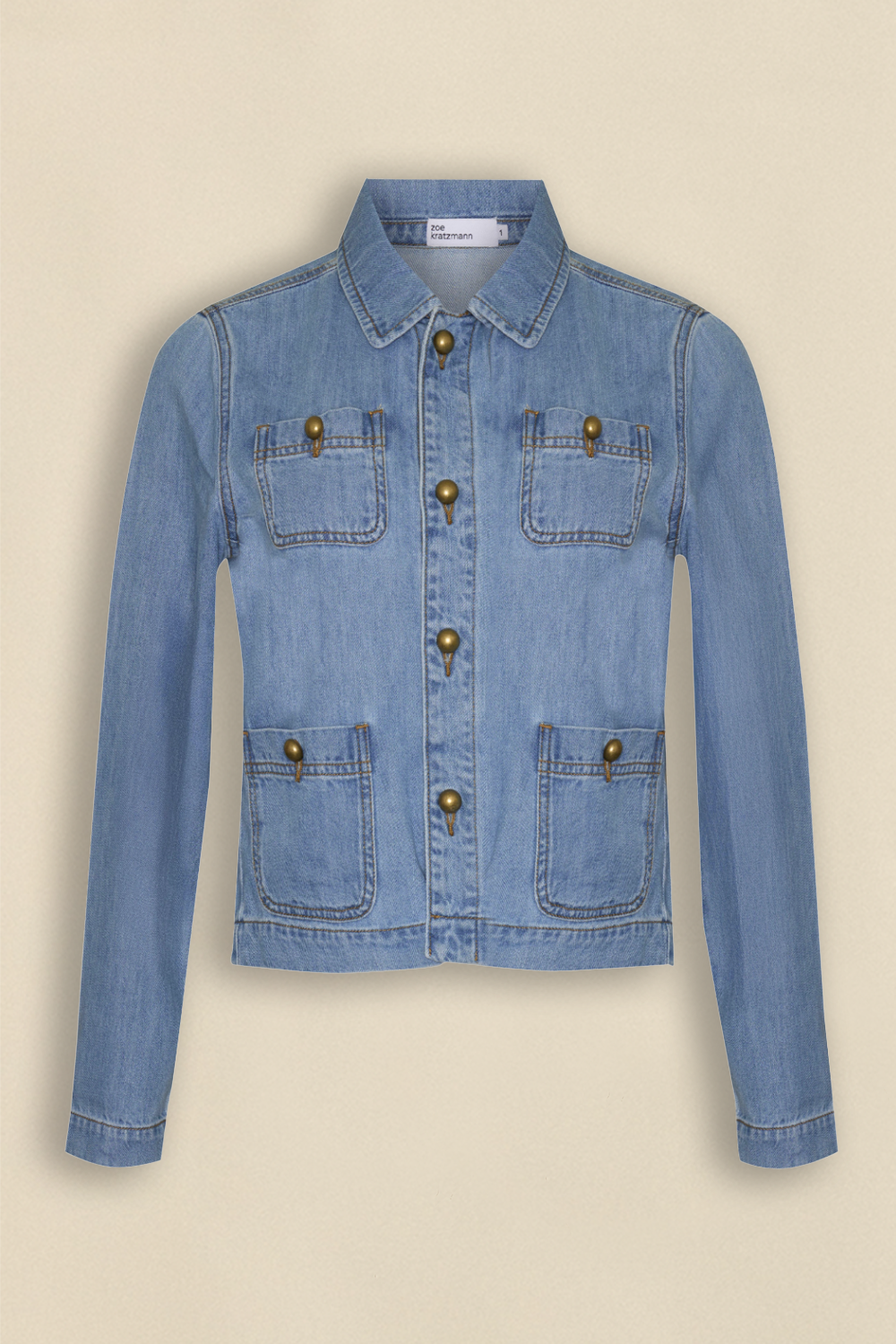 palpable jacket - light washed denim