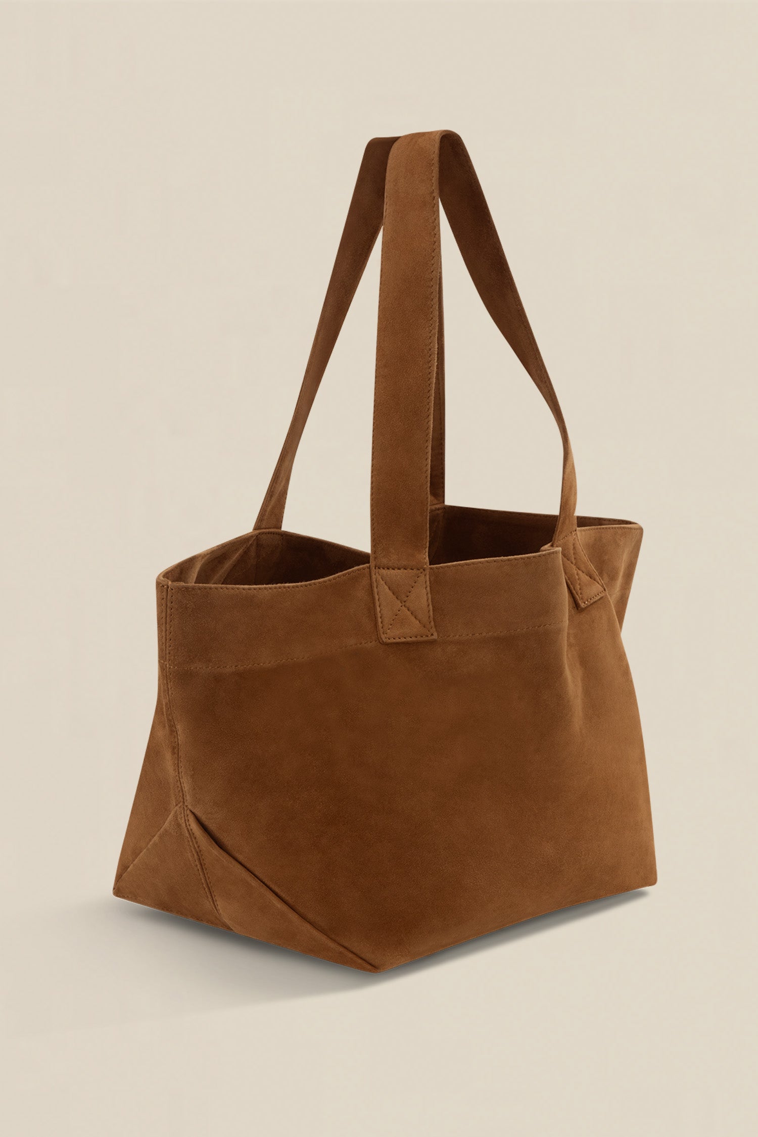 suede shoulder bag - cinnamon suede|  zoe kratzmann| considered design