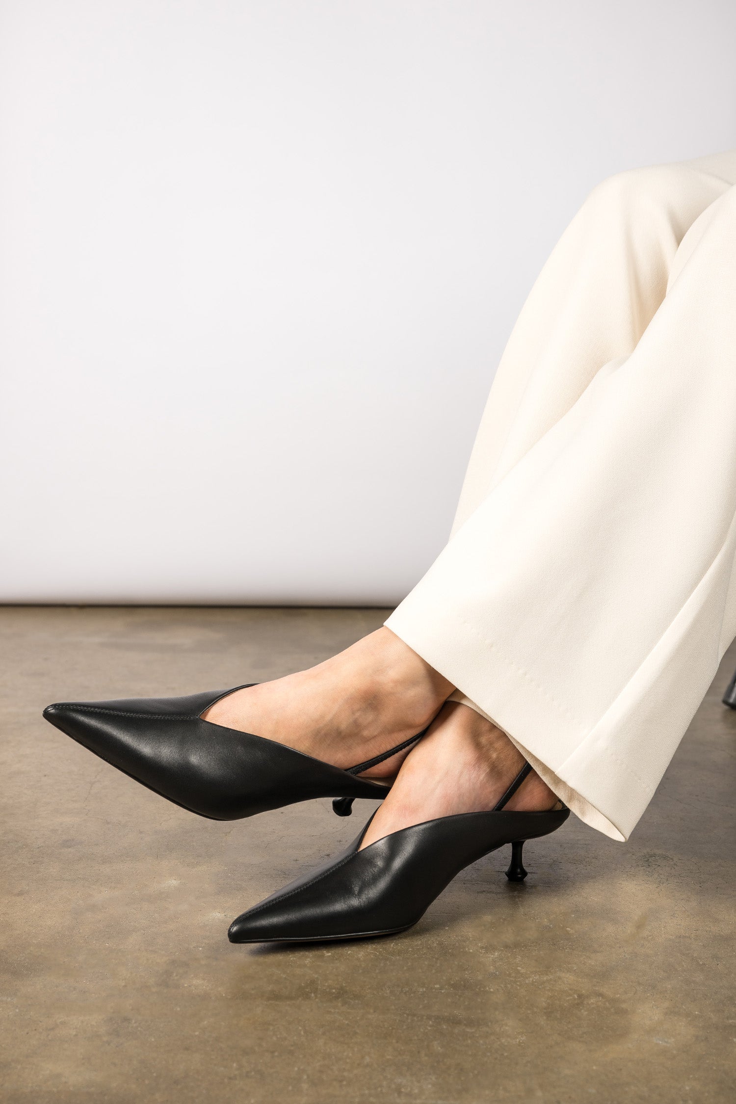aurora heel - black leather