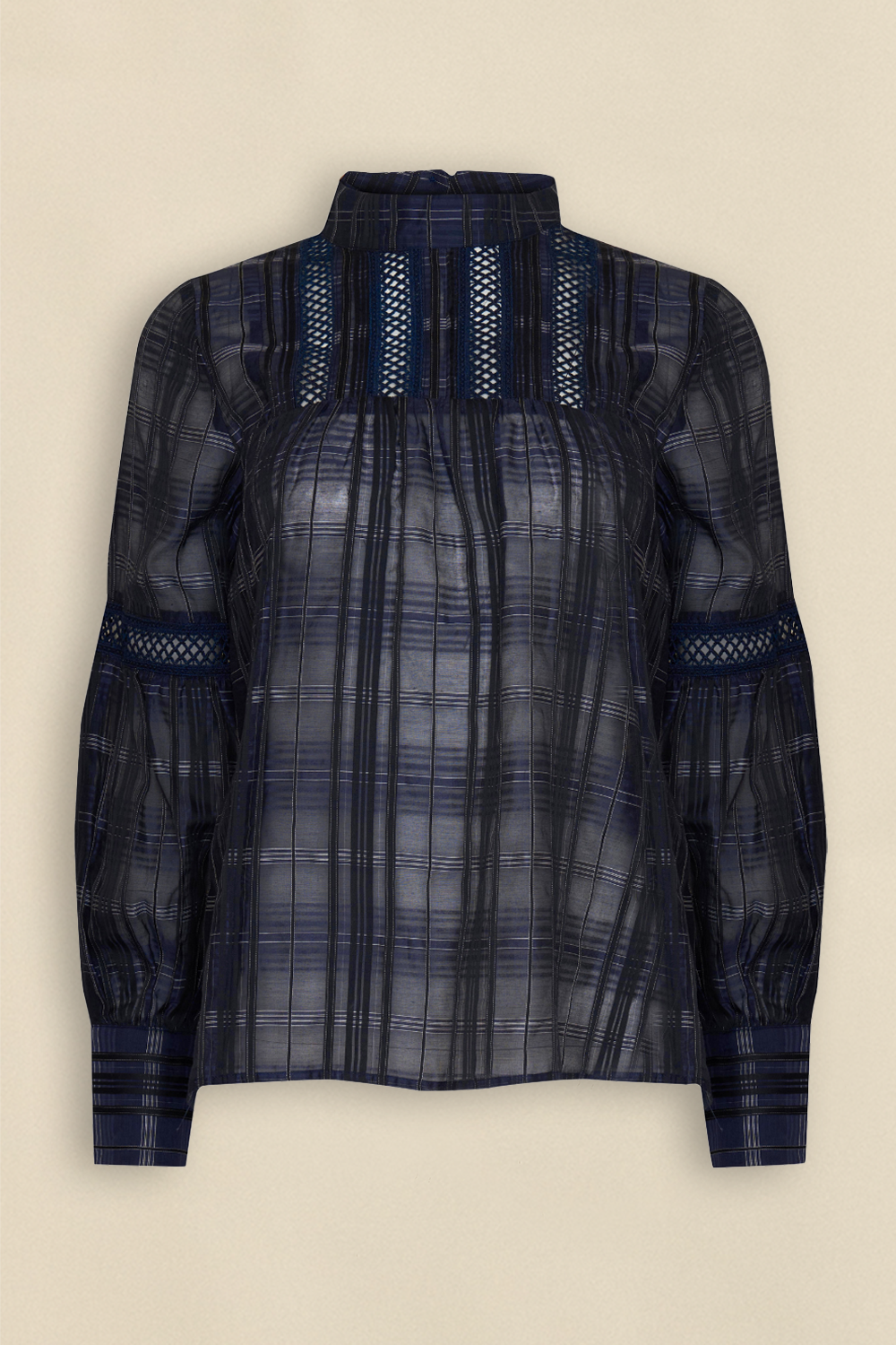 citation top - ink black check