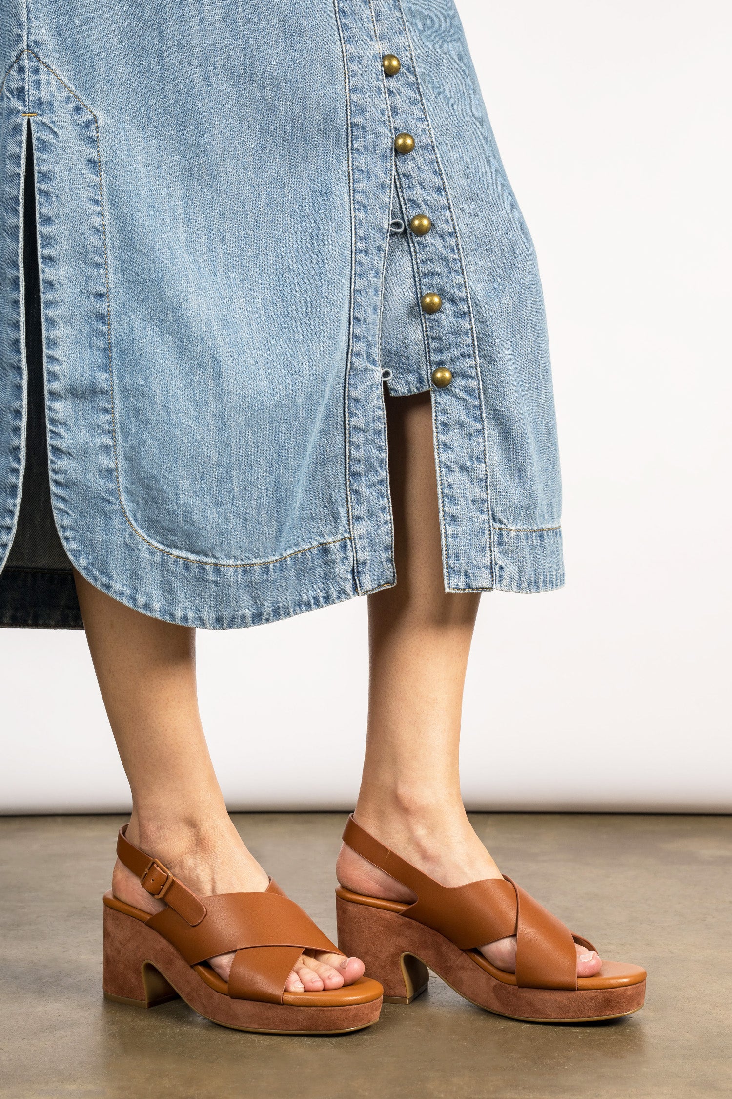 revel heel - cedar leather