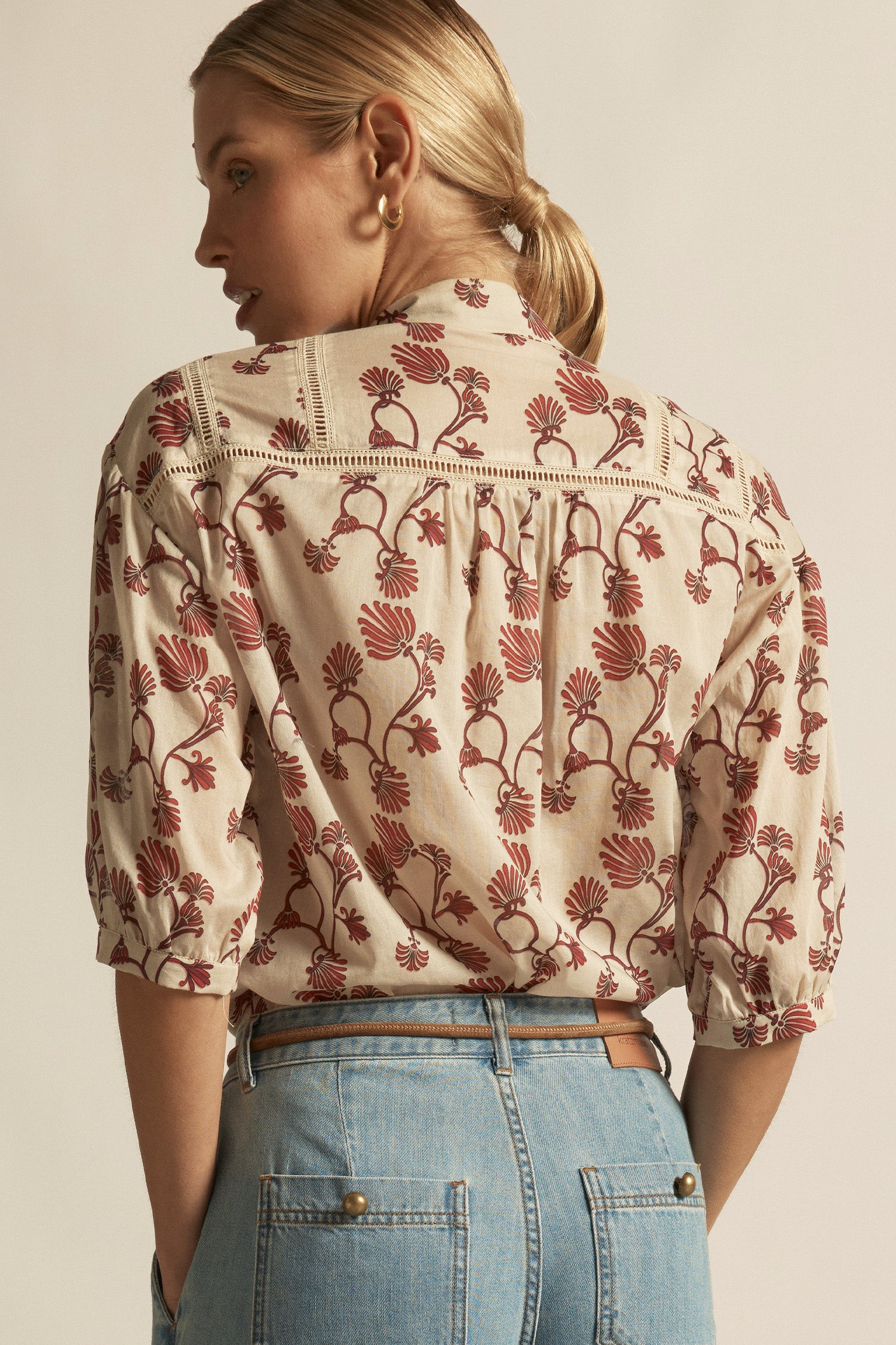 Daydream top - cream berry nouveau|  zoe kratzmann| considered design