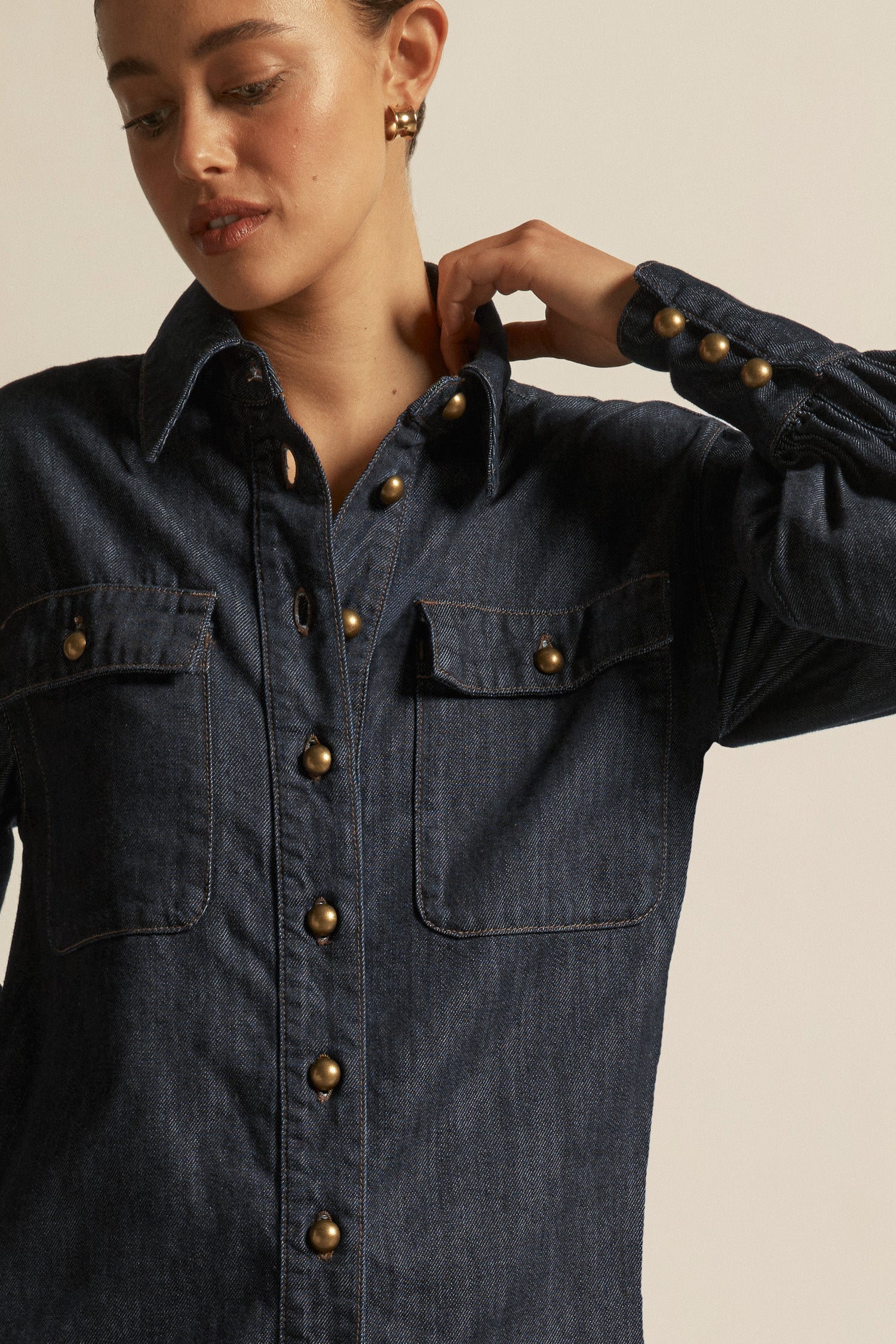 crest top - dark denim|  zoe kratzmann| considered design