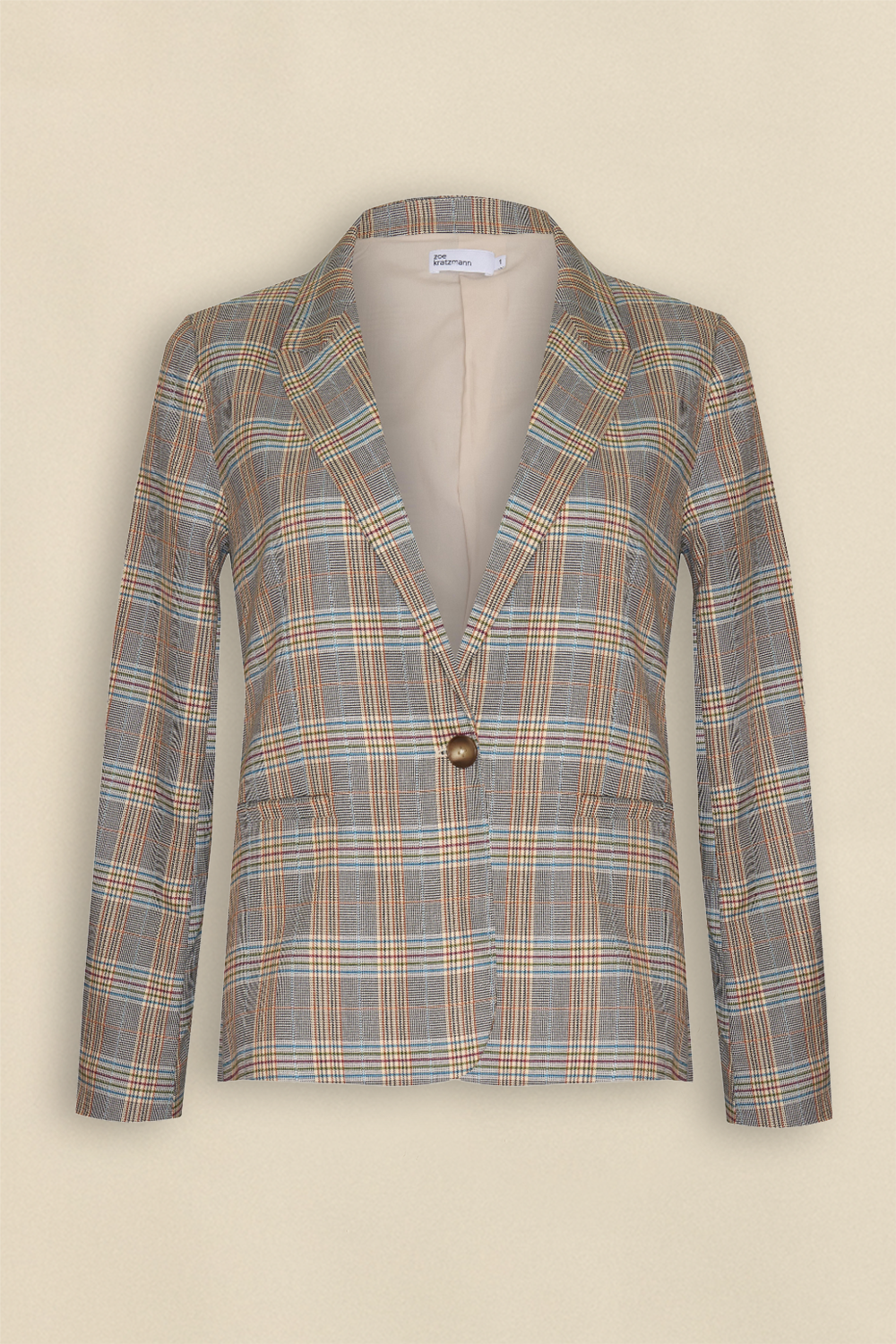 poise jacket - multi check